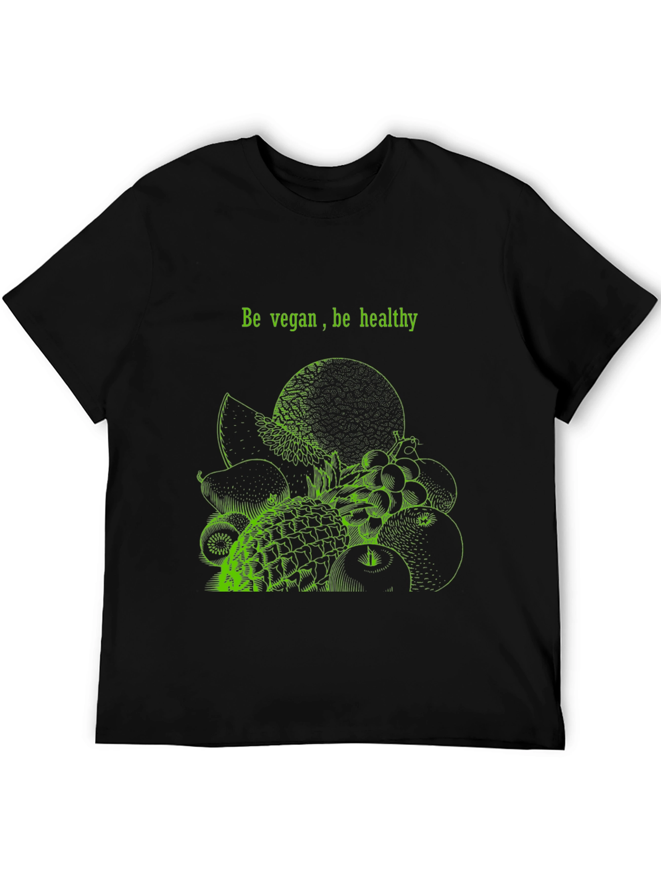 Vegan & Healthy Black T-Shirt