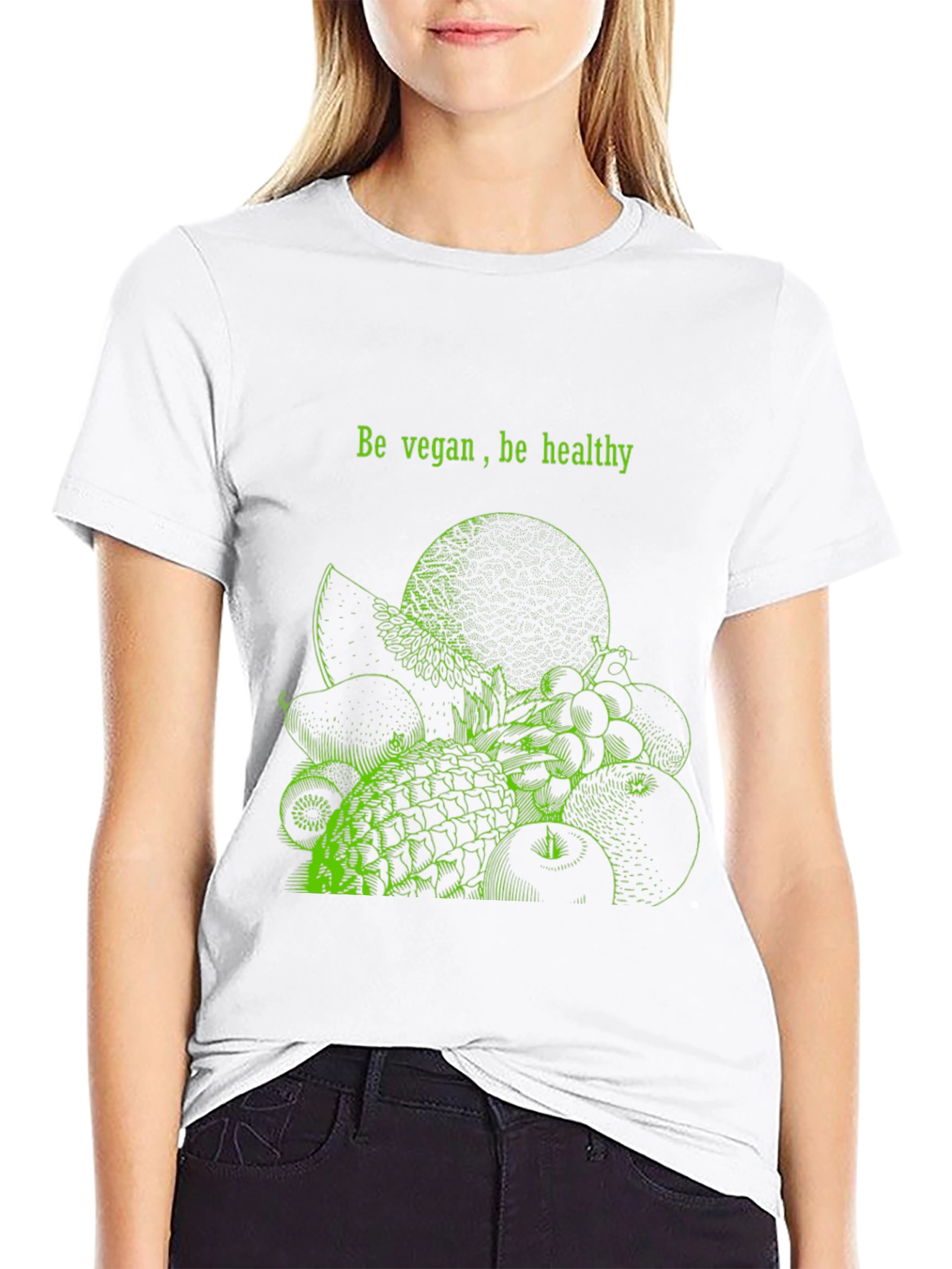 Vegan & Healthy Black T-Shirt