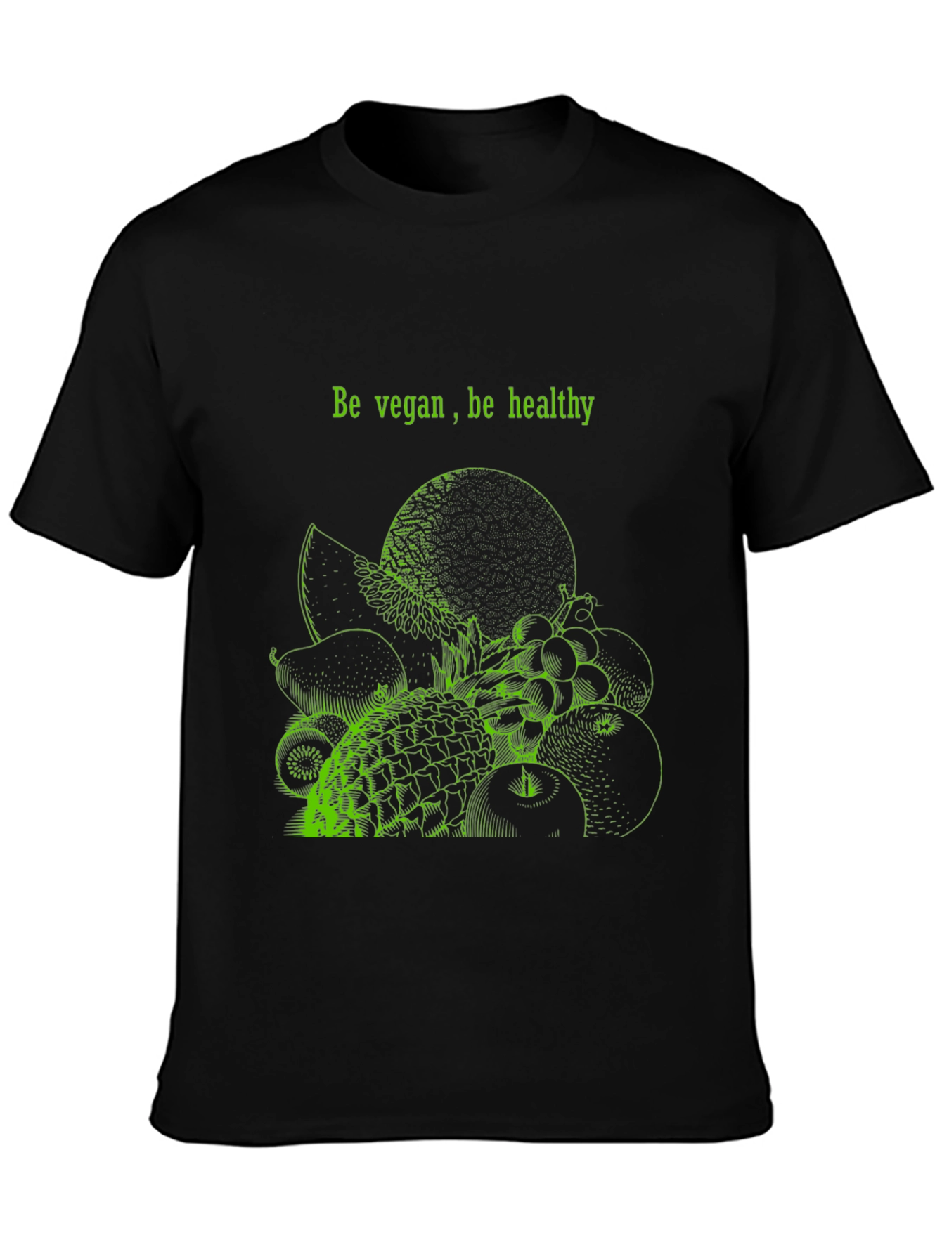 Vegan & Healthy Black T-Shirt