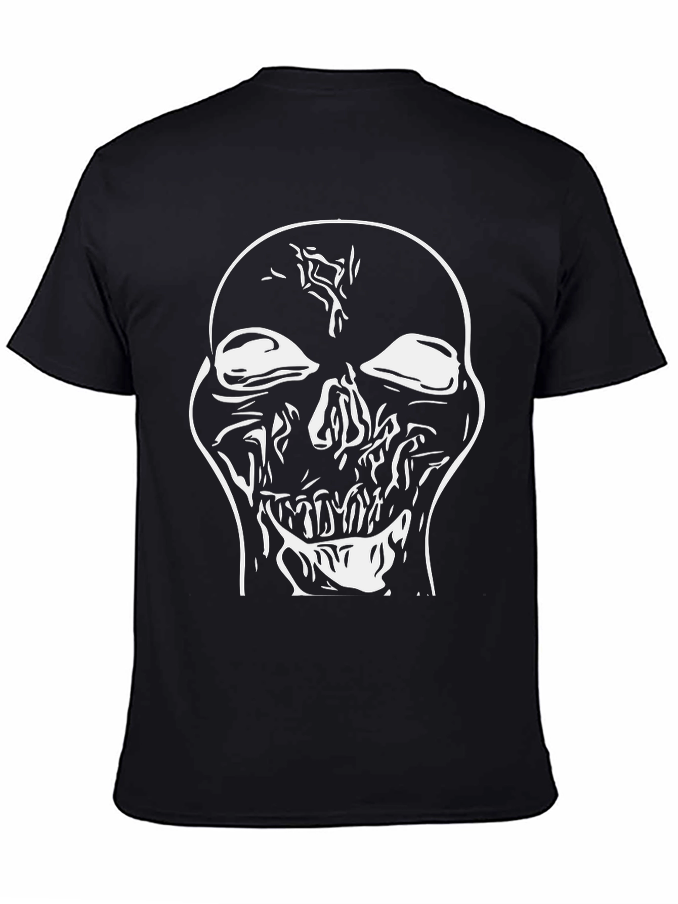 Skull Graphic Tee - Bold Black Cotton Shirt