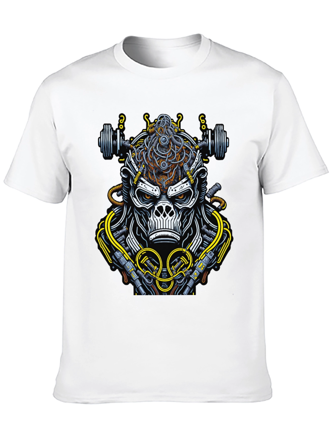 Cyborg Gorilla Black Graphic Tee