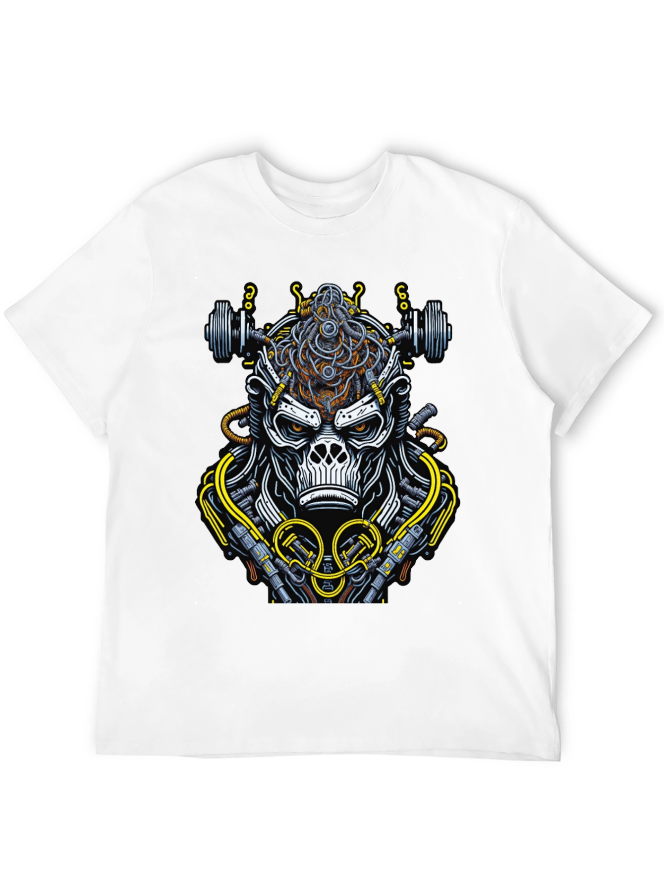 Cyborg Gorilla Black Graphic Tee