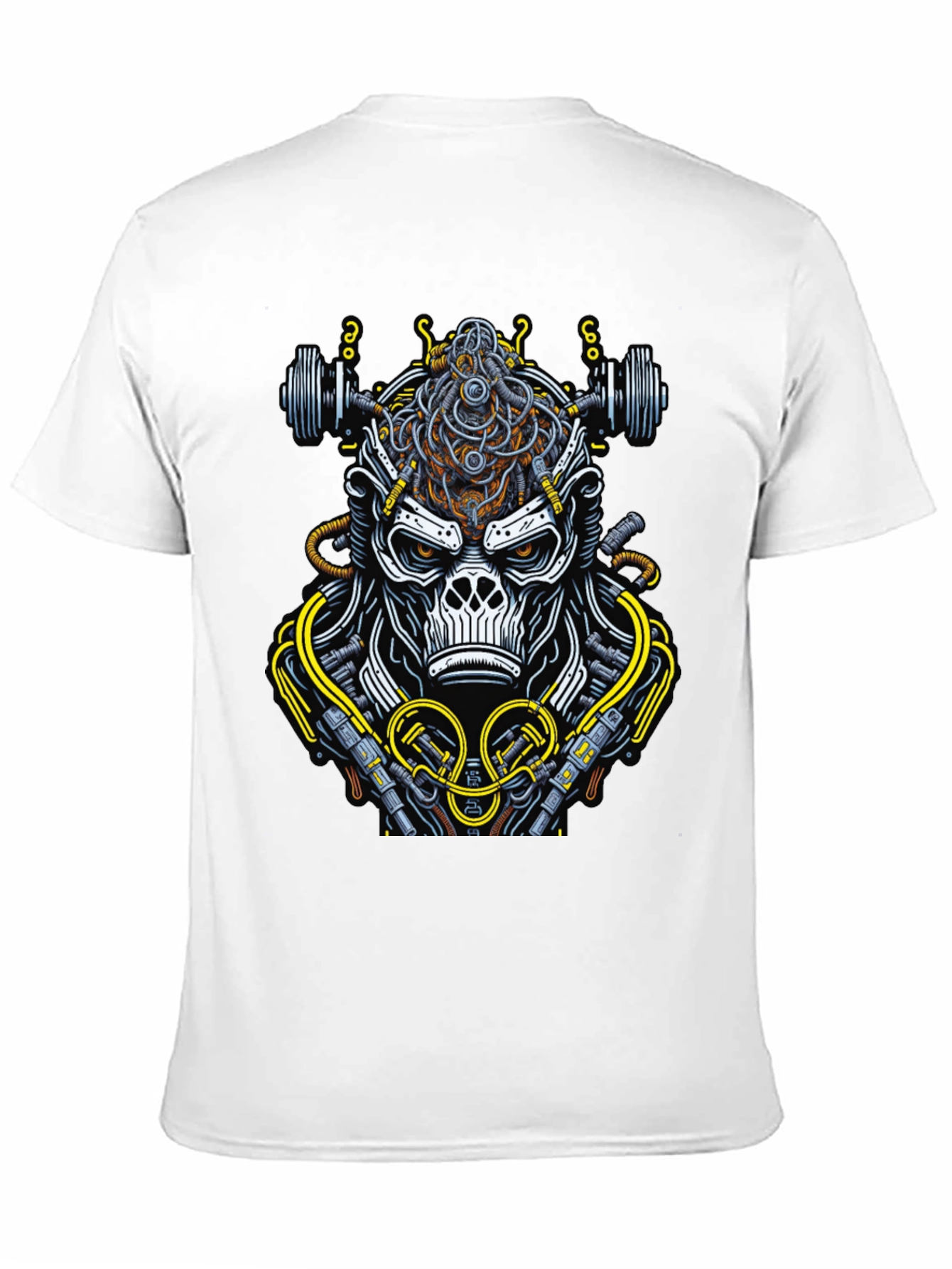 Cyborg Gorilla Black Graphic Tee