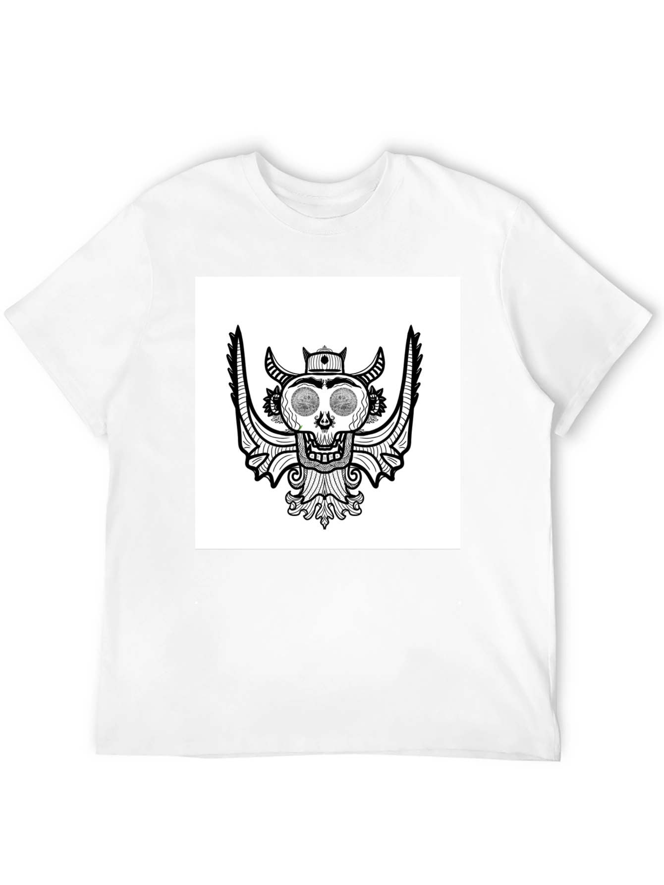 Skull Graphic Tee - Black Cotton T-Shirt