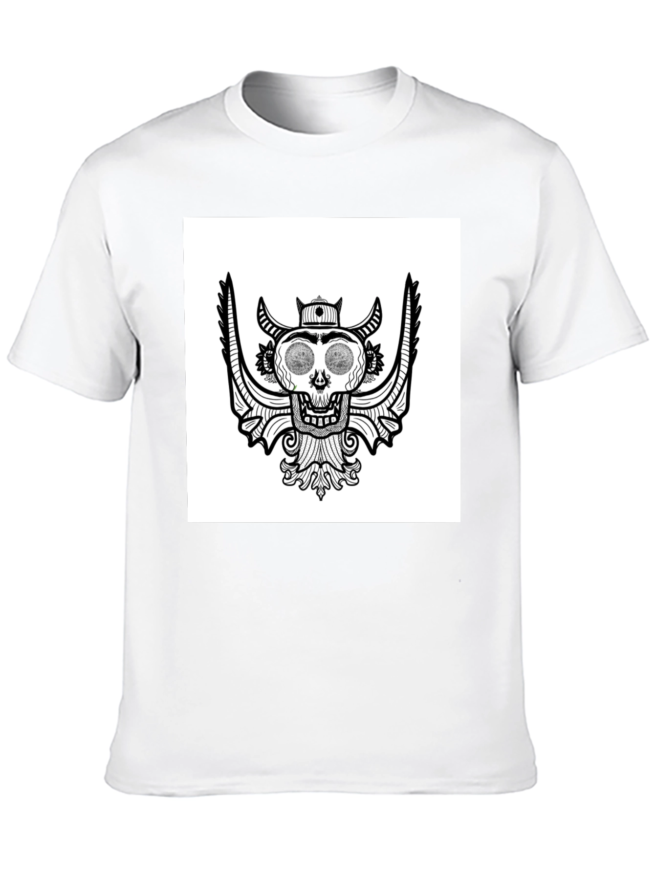 Skull Graphic Tee - Black Cotton T-Shirt