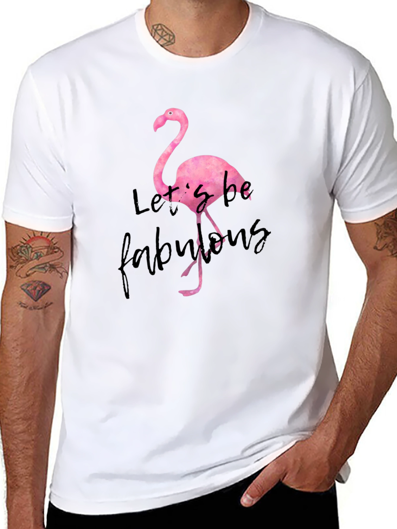 Lets be Fabulous Flamingo Graphic Tee