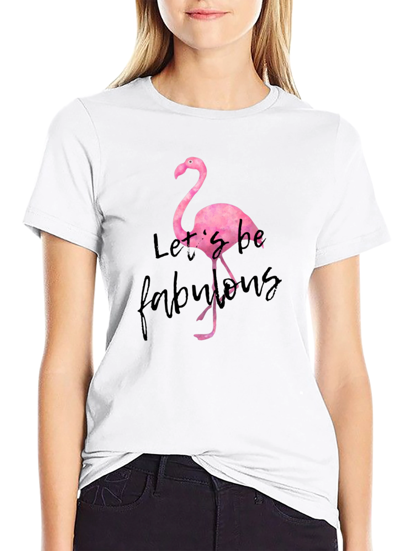 Lets be Fabulous Flamingo Graphic Tee