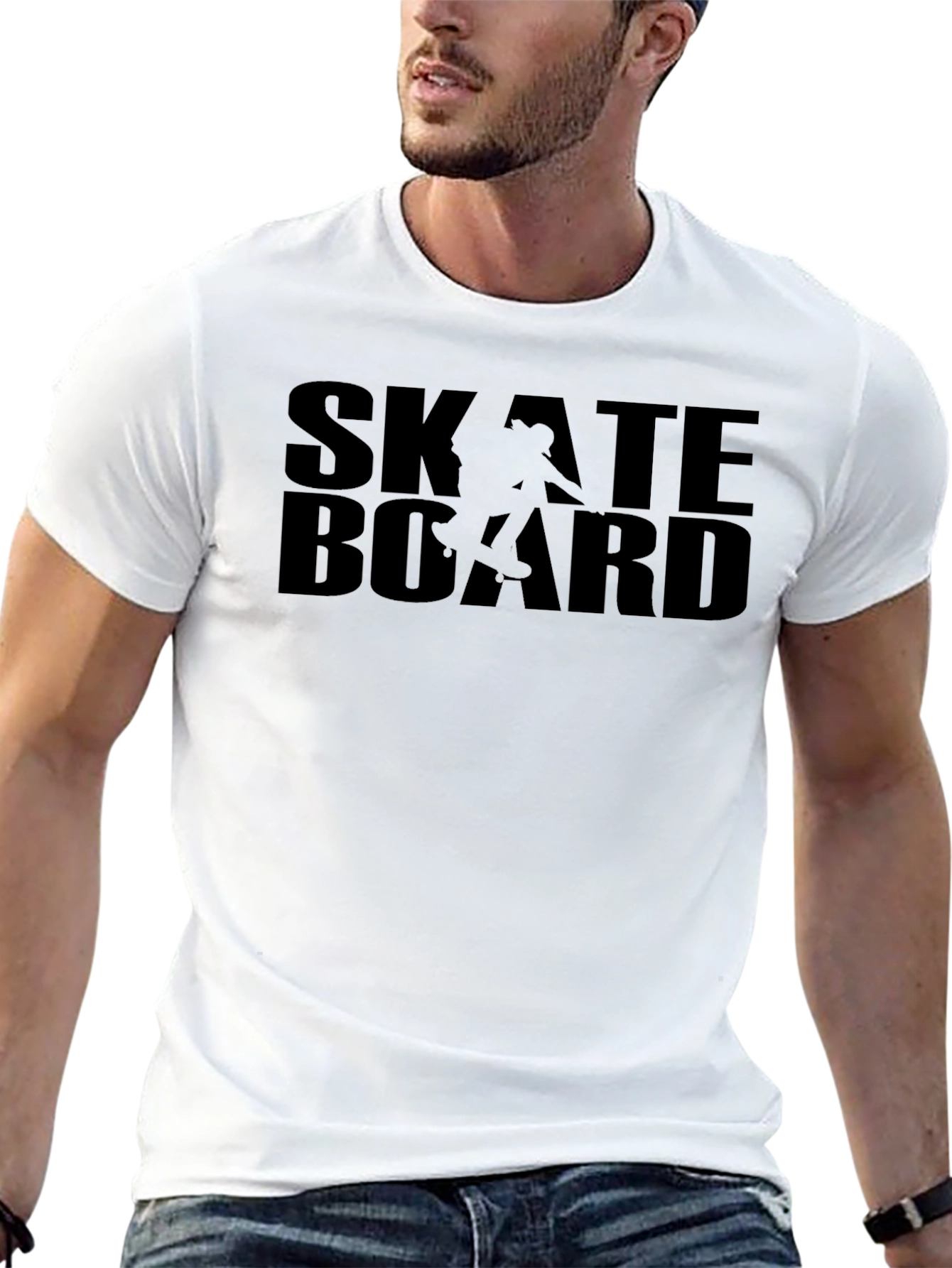 Skateboard Graphic T-Shirt Black