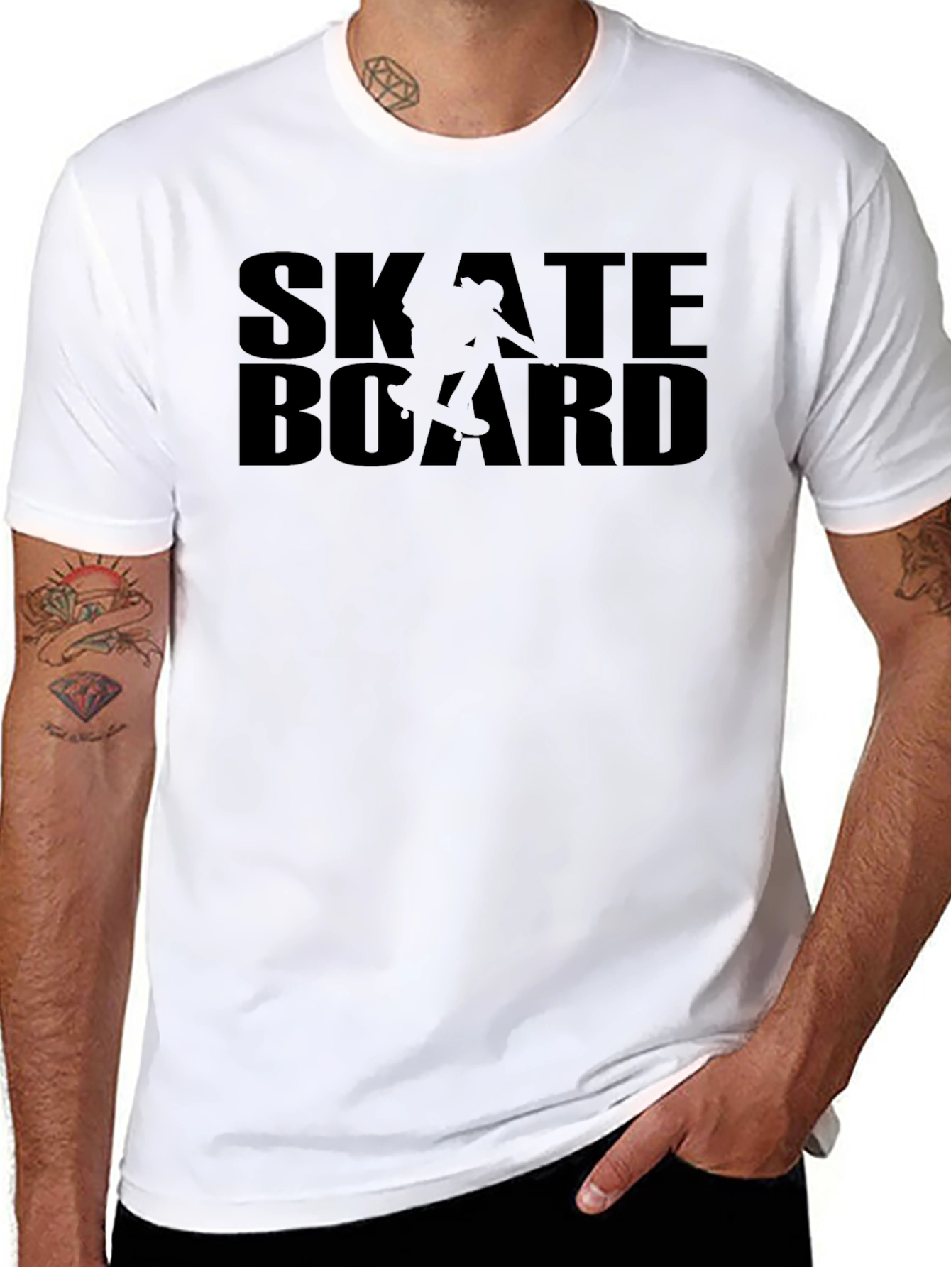 Skateboard Graphic T-Shirt Black