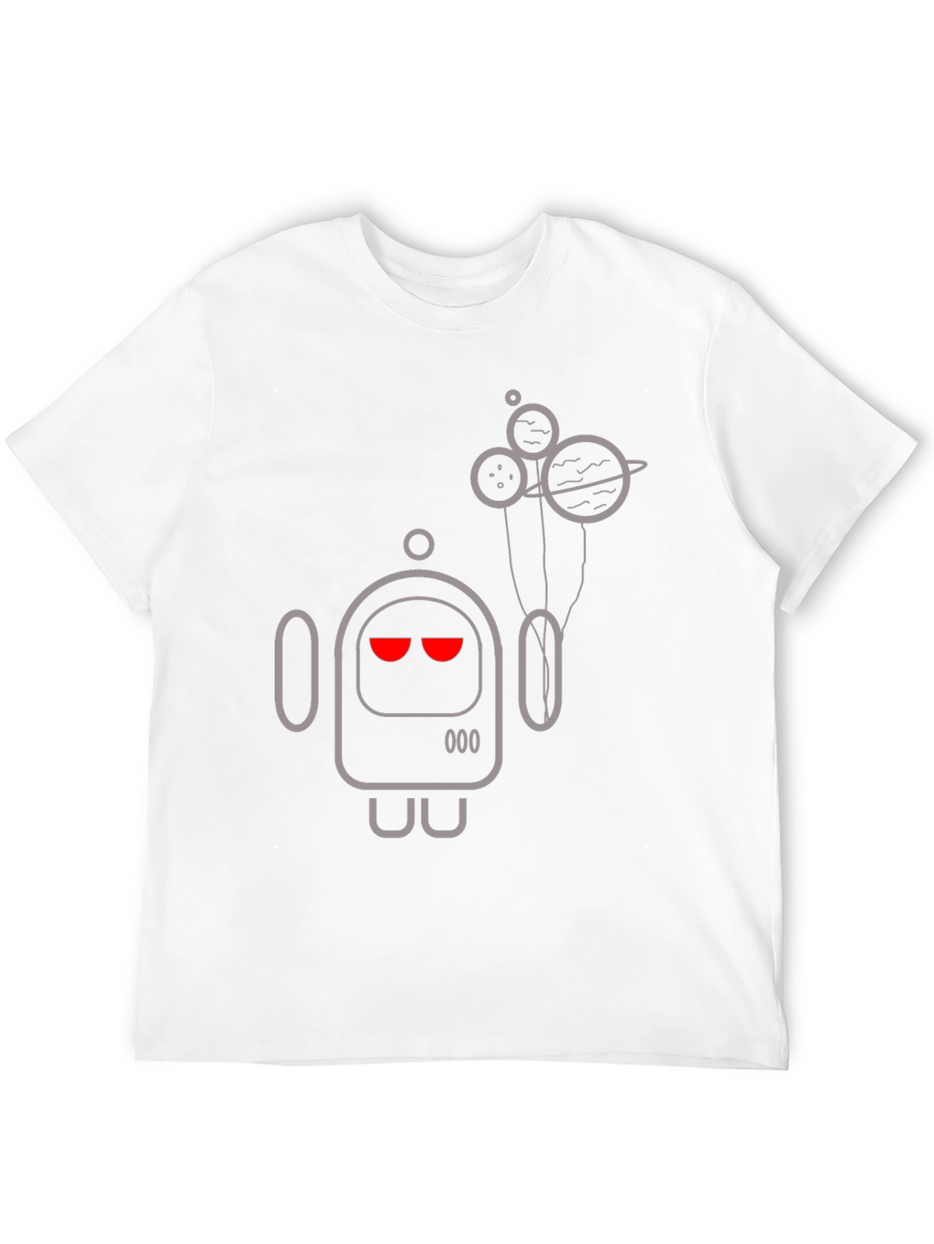 Robot & Planets Graphic Tee - Black