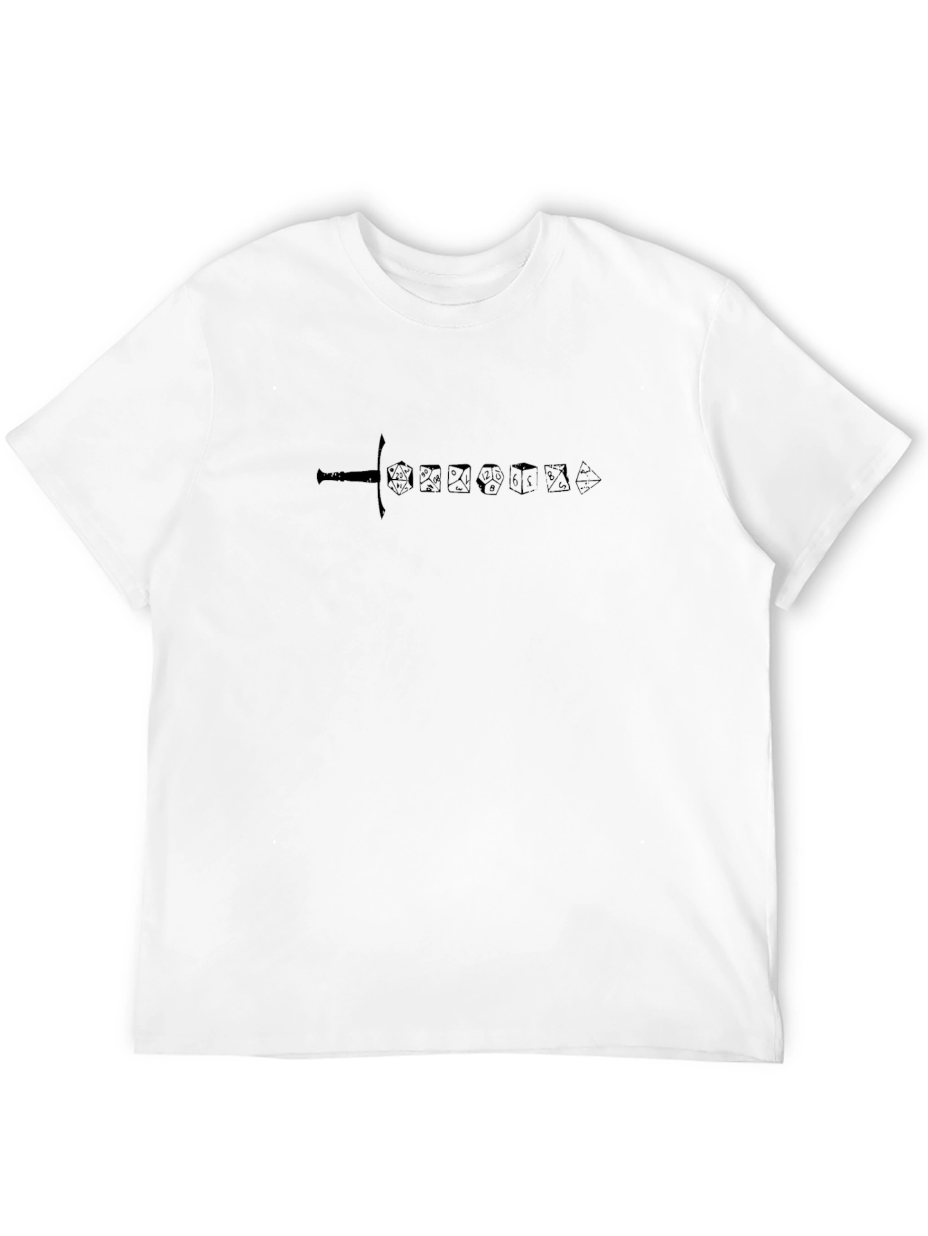 D&D Dice Sword Black T-Shirt