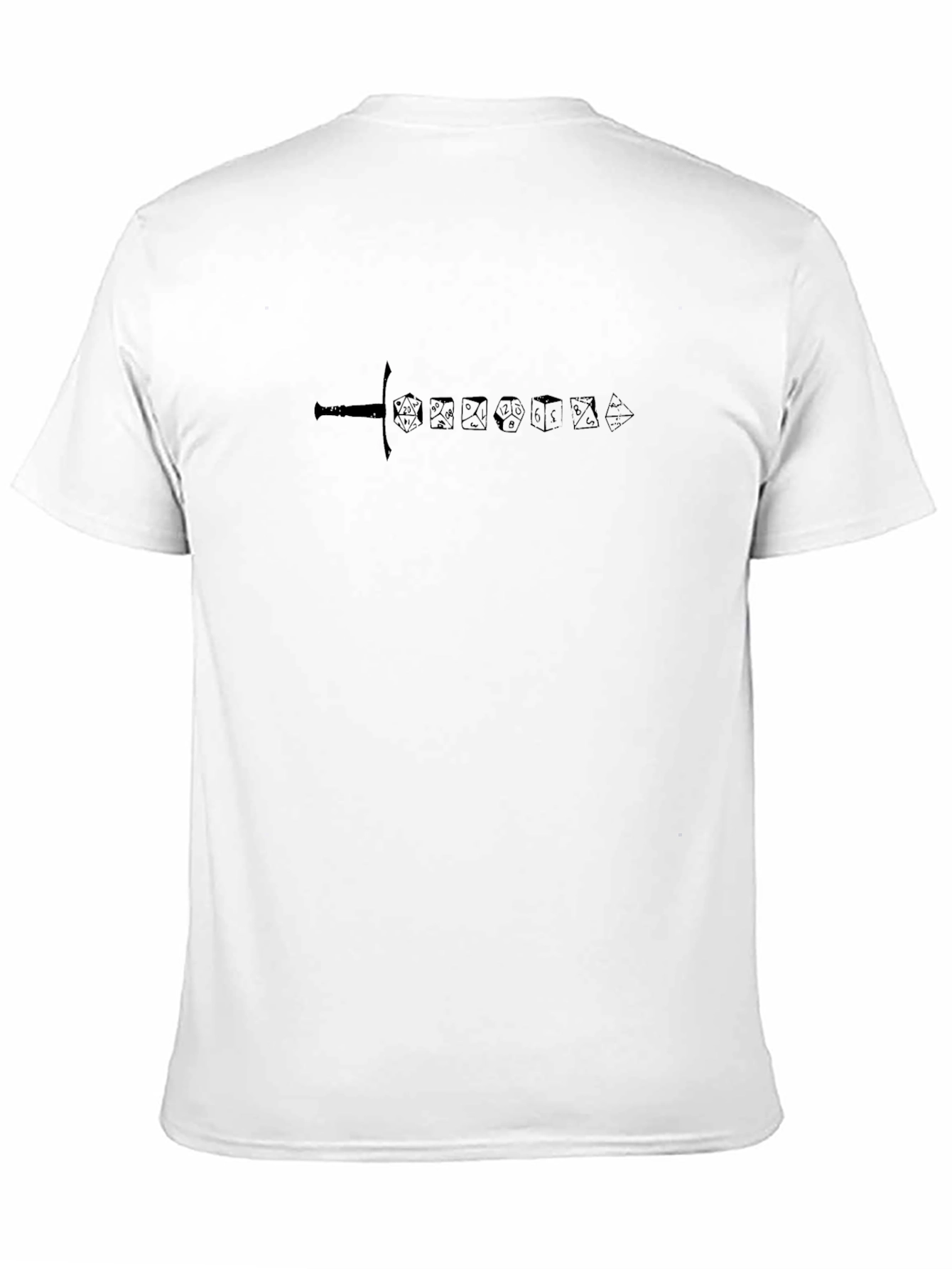 D&D Dice Sword Black T-Shirt