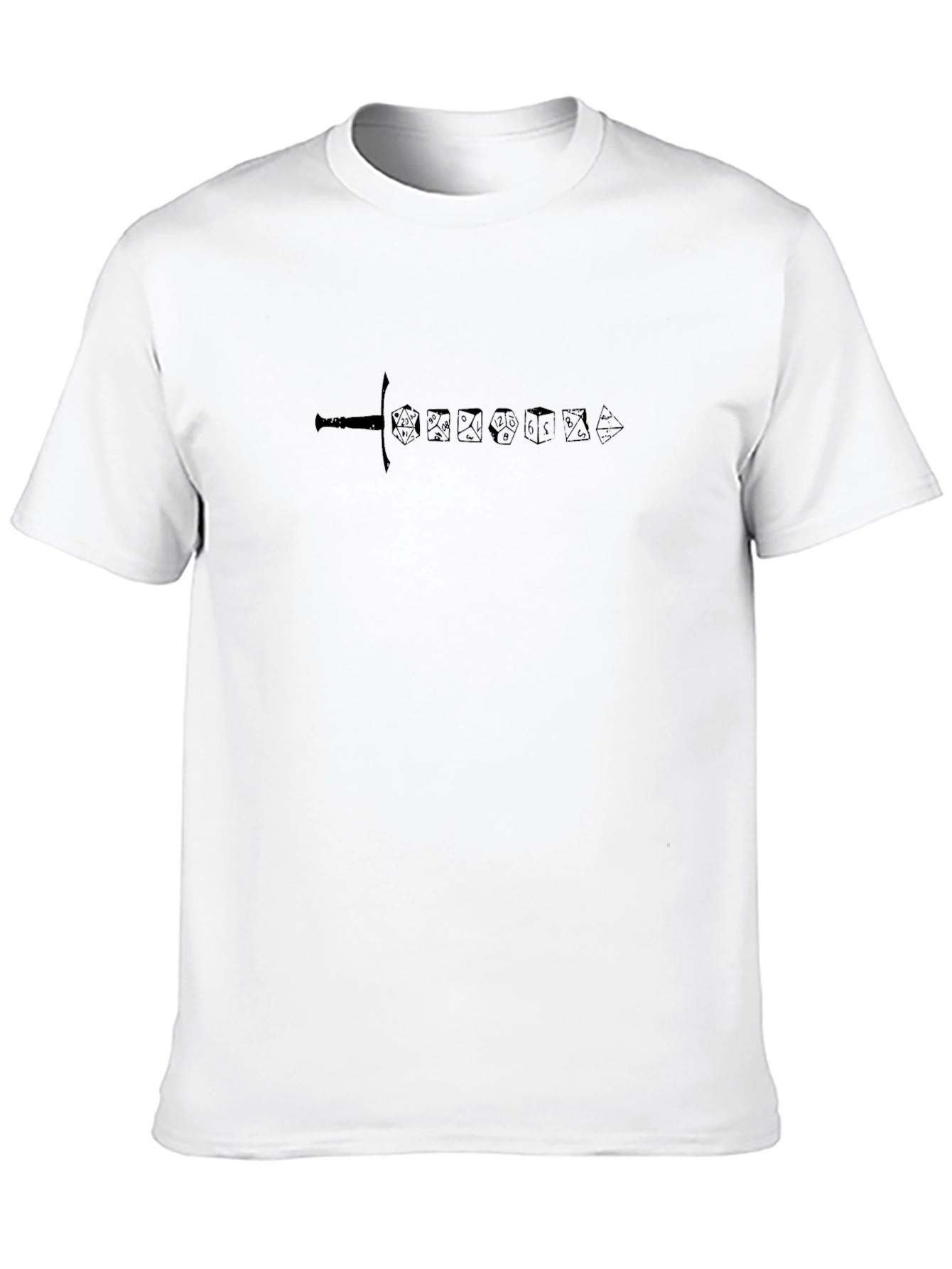 D&D Dice Sword Black T-Shirt