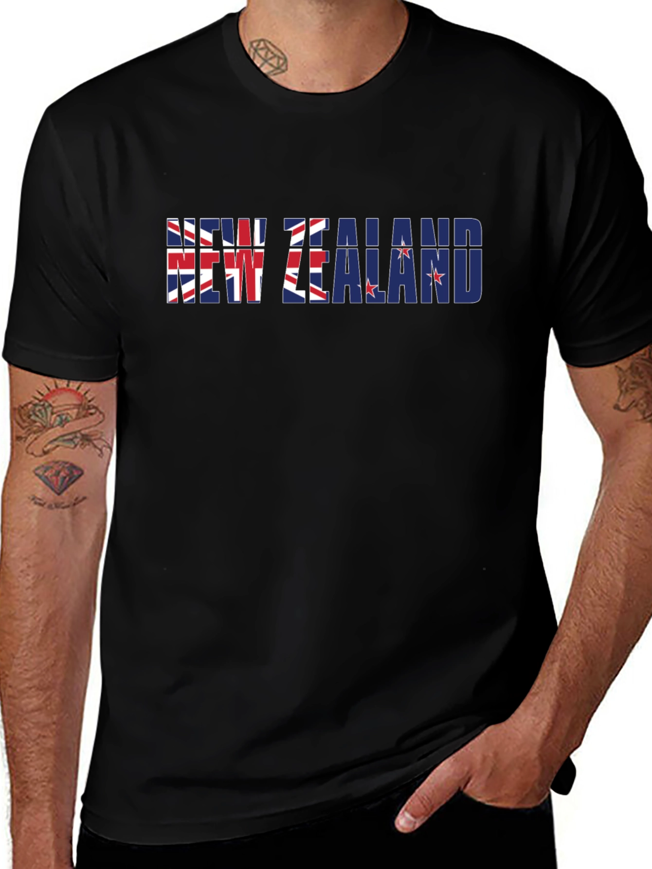 New Zealand Flag Graphic Print Tee