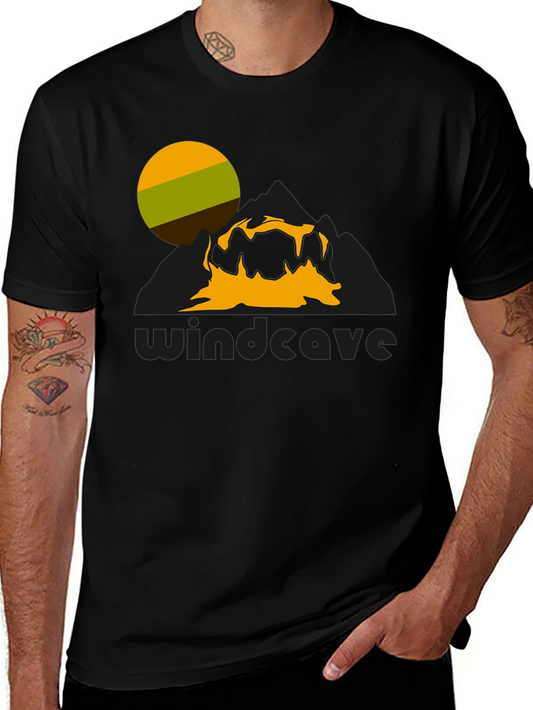 Windcave Graphic Tee - Nature Inspired Black T-Shirt
