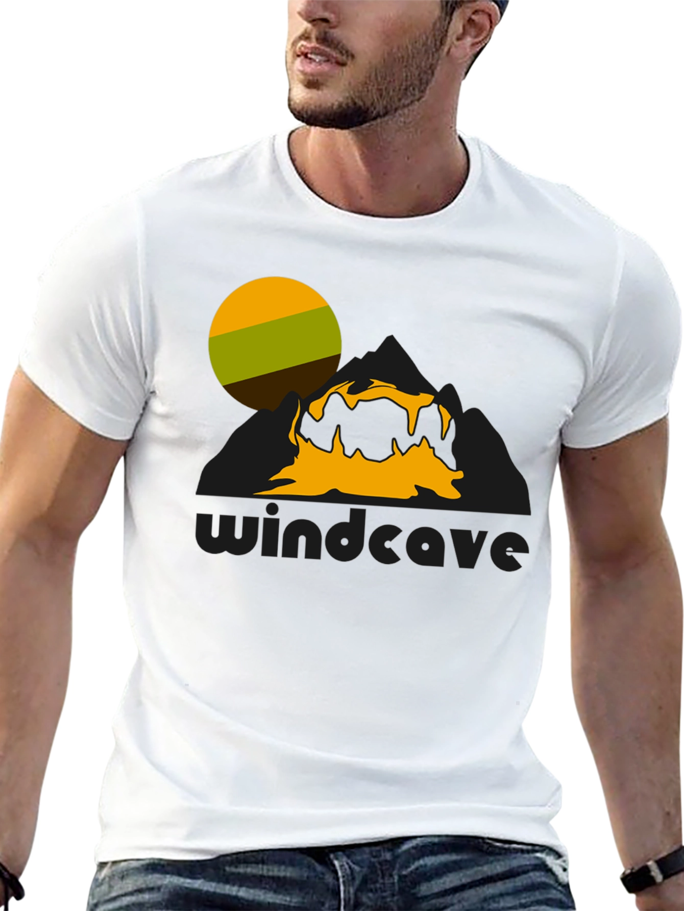 Windcave Graphic Tee - Nature Inspired Black T-Shirt