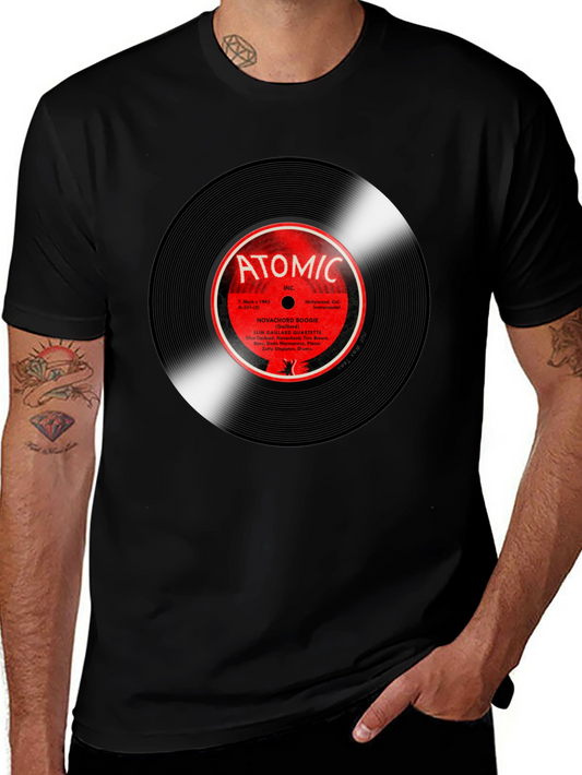 Atomic Record Graphic T-Shirt - Retro Music Tee