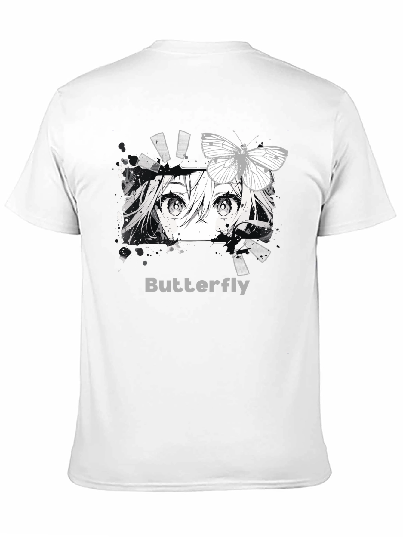 Anime Butterfly Graphic T-Shirt