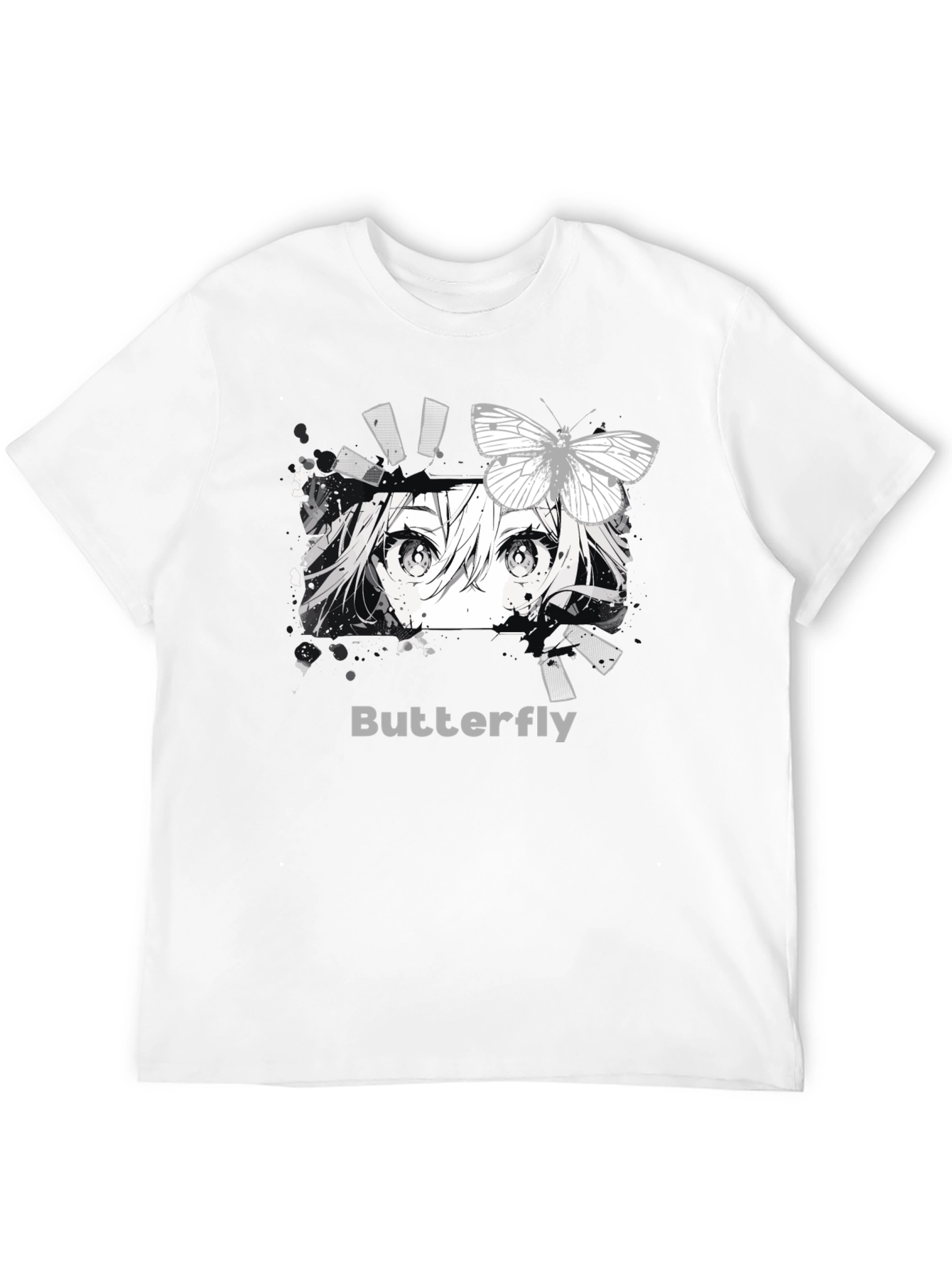 Anime Butterfly Graphic T-Shirt