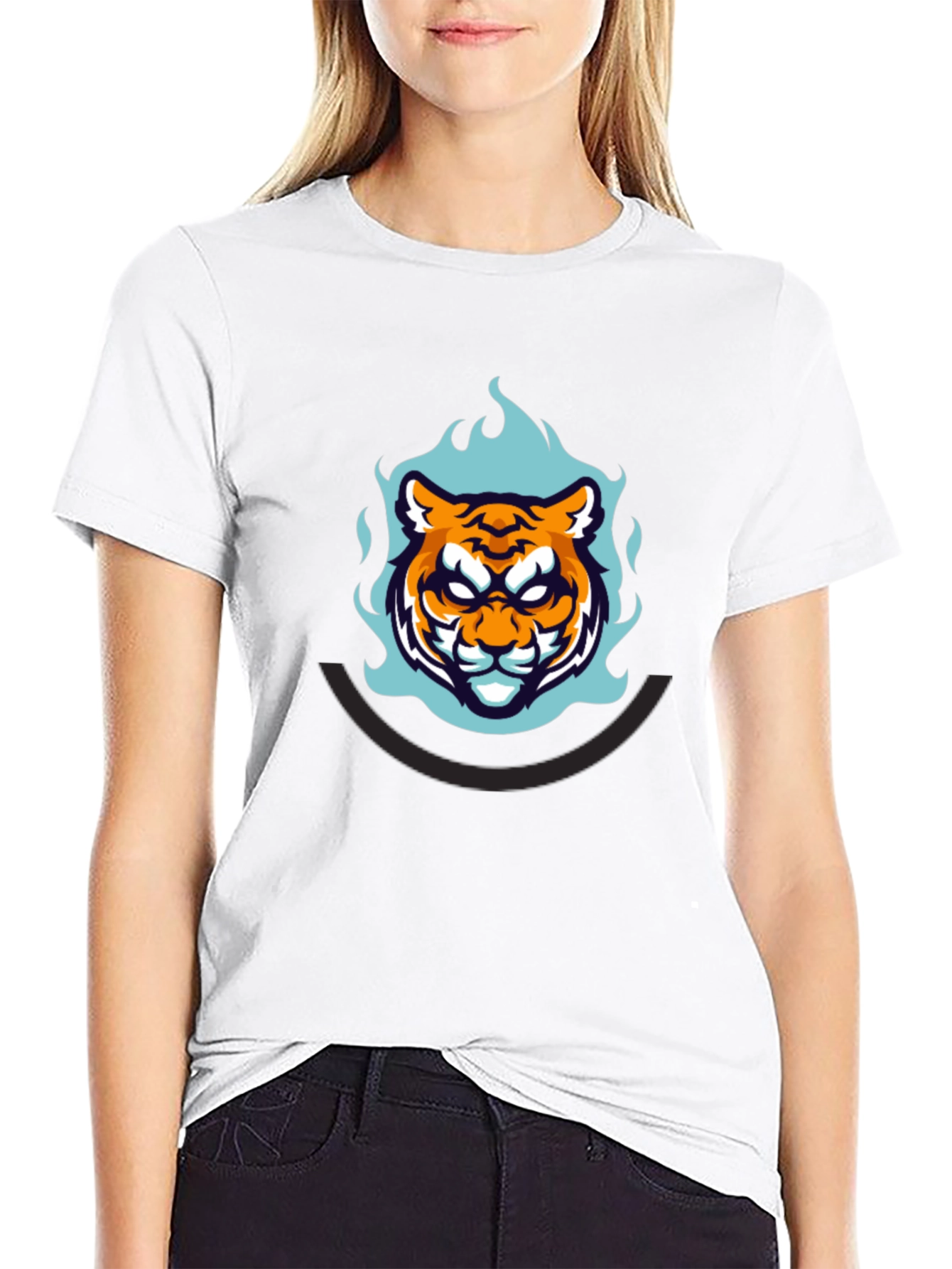 Bold Tiger Graphic Tee - Mens Black T-Shirt