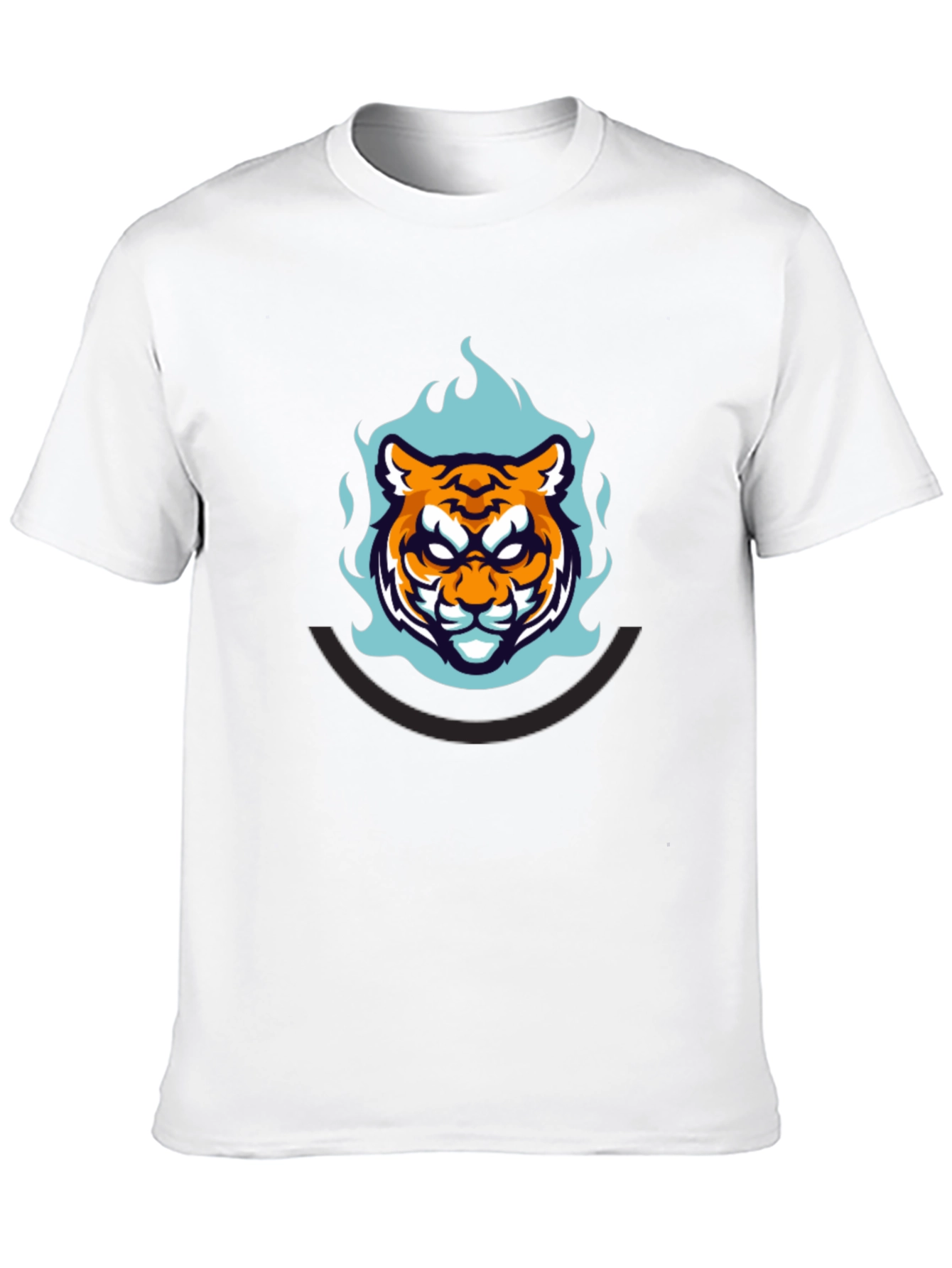 Bold Tiger Graphic Tee - Mens Black T-Shirt