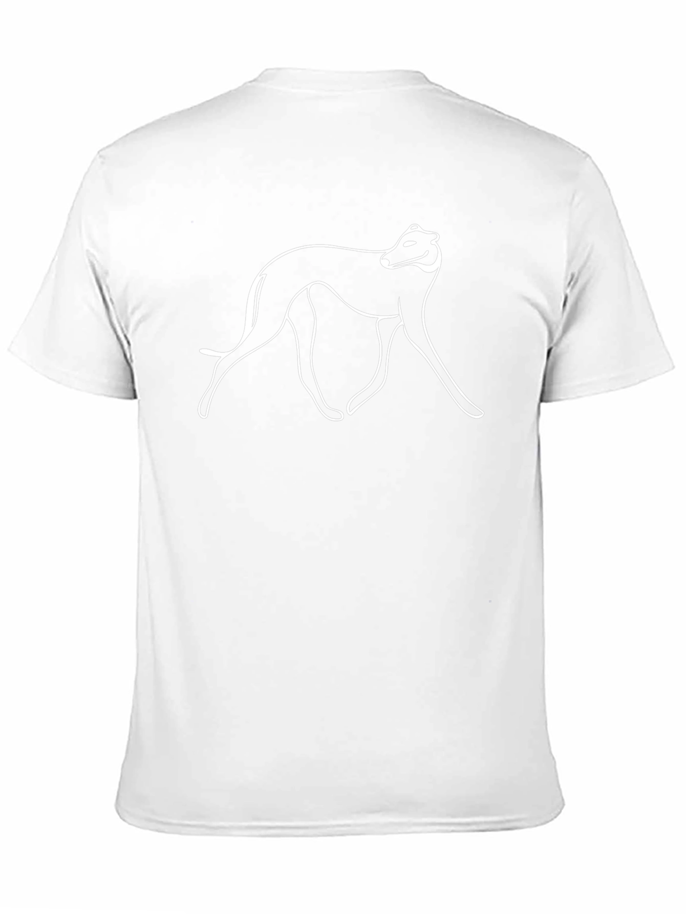 Mens Black T-Shirt with Greyhound Graphic