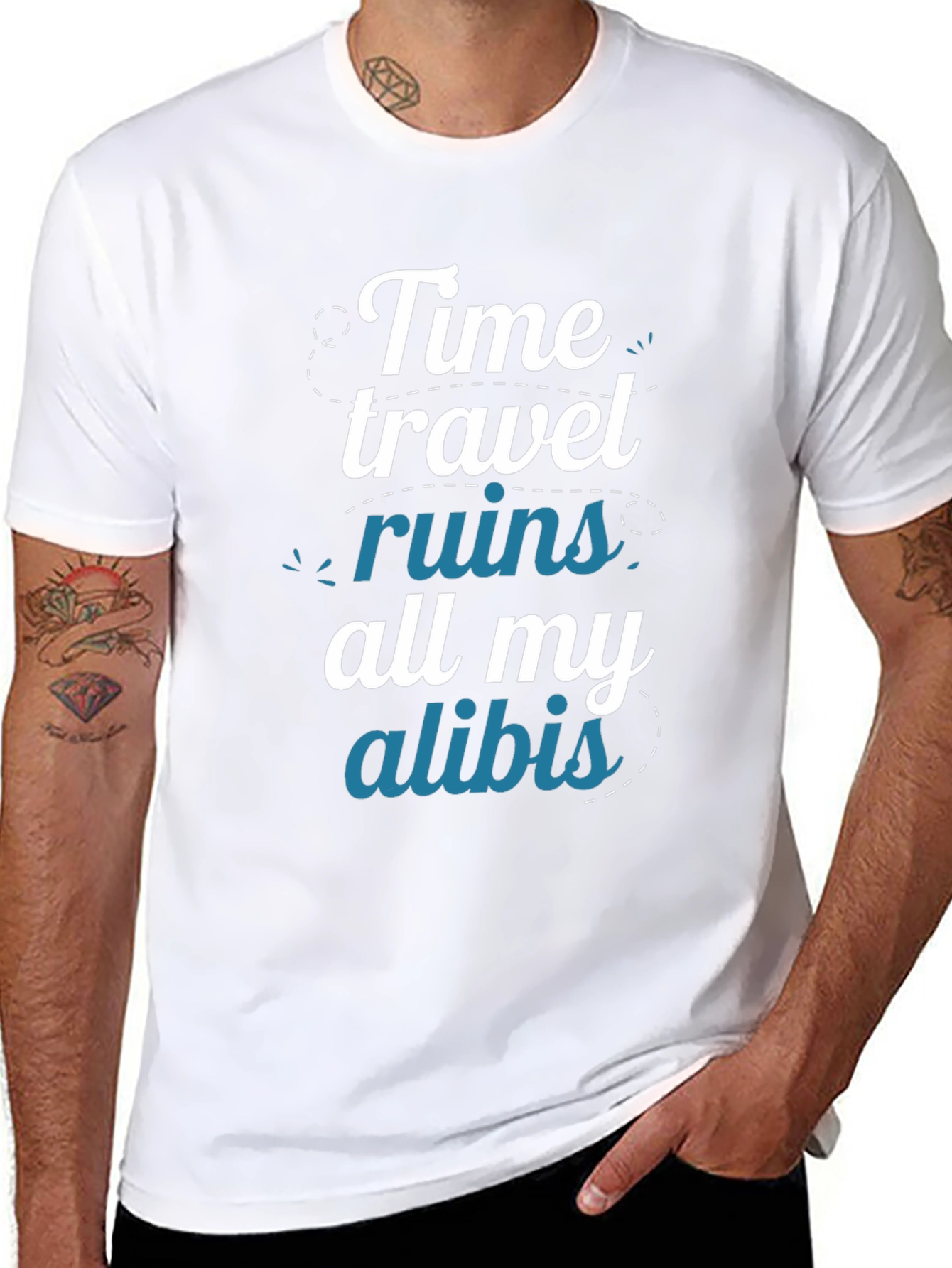Time Travel Ruin Alibi Graphic T-Shirt