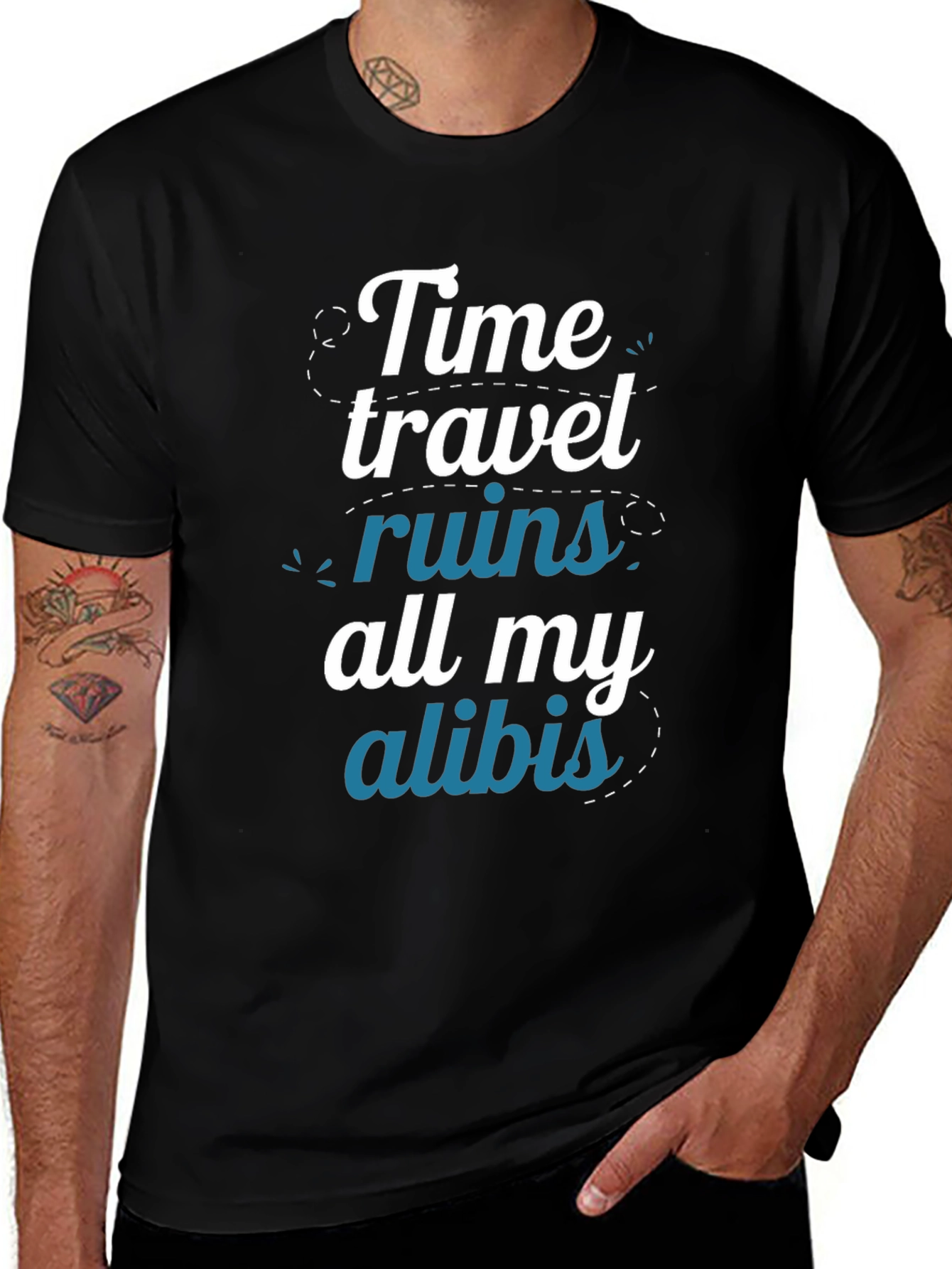 Time Travel Ruin Alibi Graphic T-Shirt