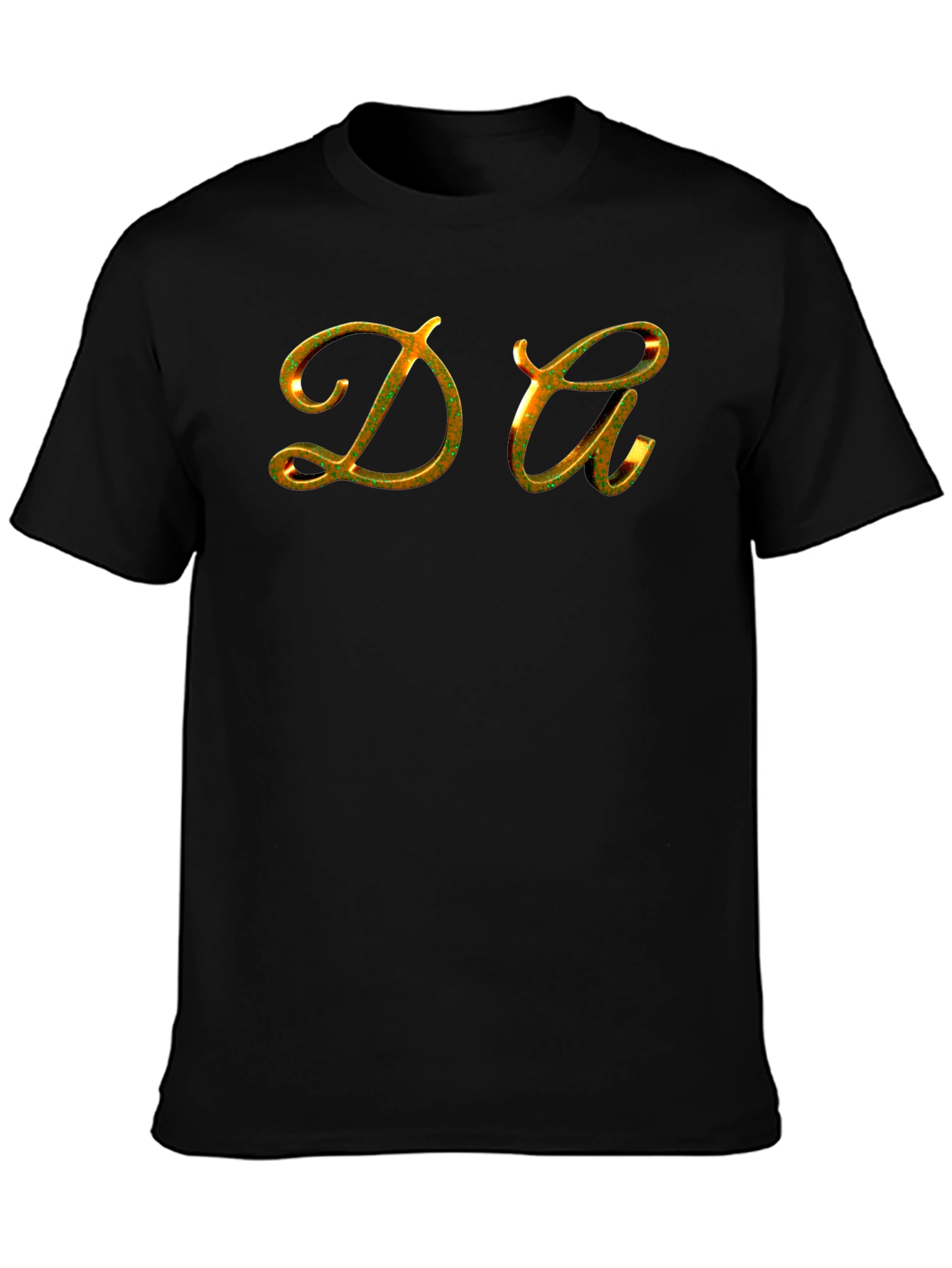 DA Gold Lettered Black T-Shirt