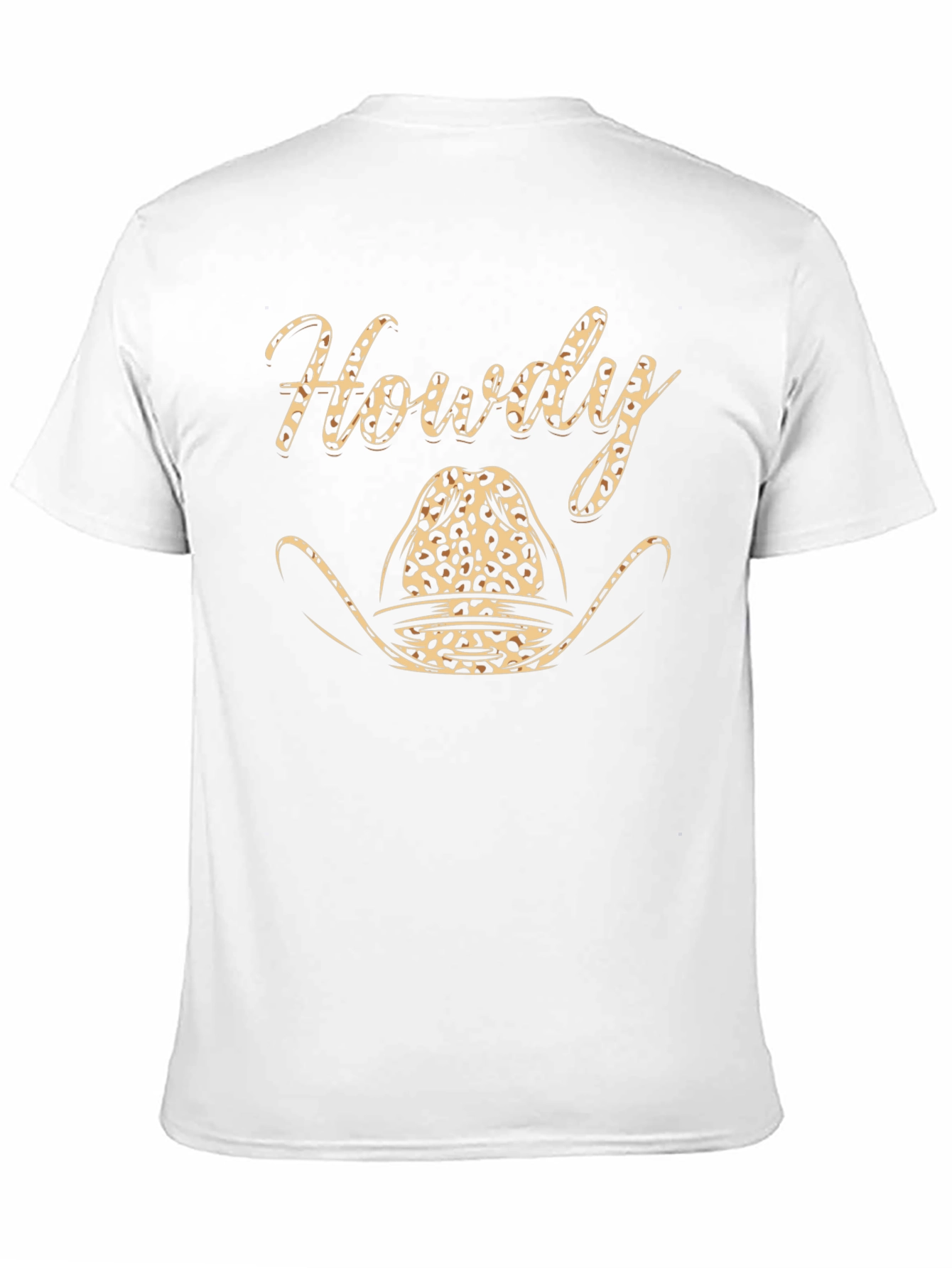 Howdy Leopard Cowboy Hat Graphic T-Shirt