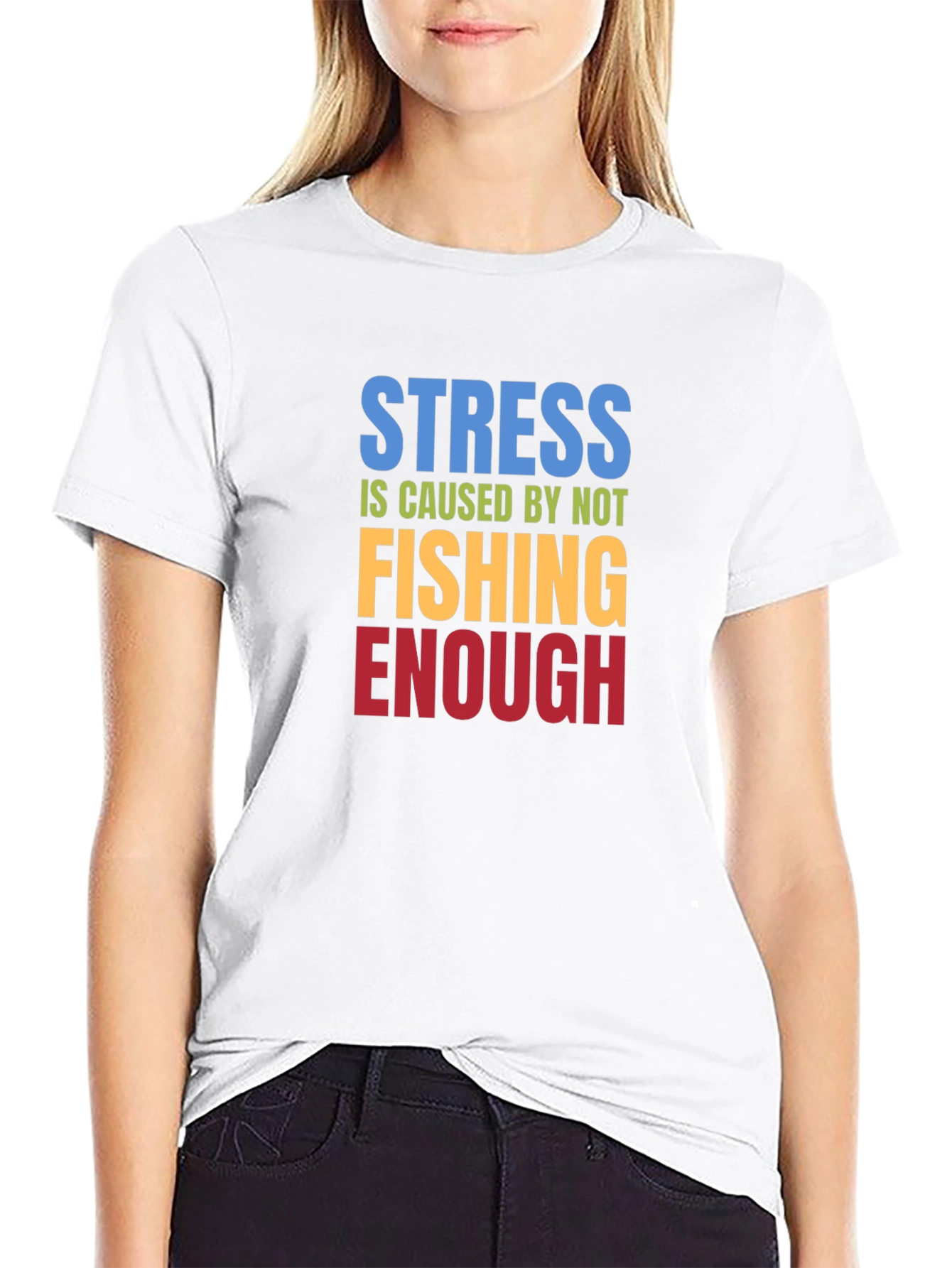 Stress Fishing T-Shirt - Funny Graphic Tee