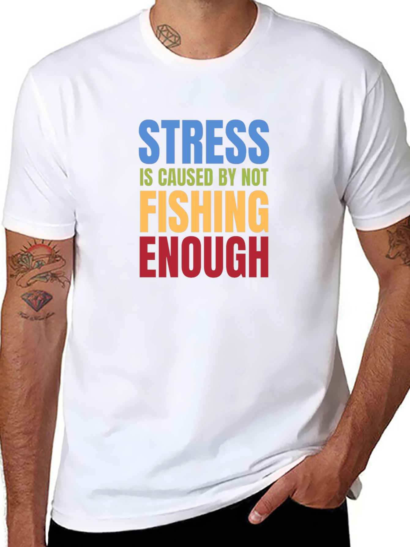 Stress Fishing T-Shirt - Funny Graphic Tee