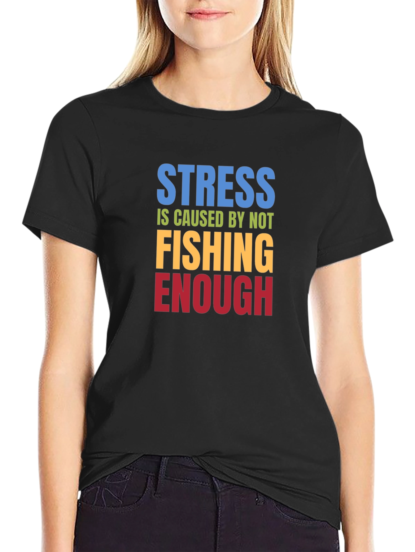 Stress Fishing T-Shirt - Funny Graphic Tee