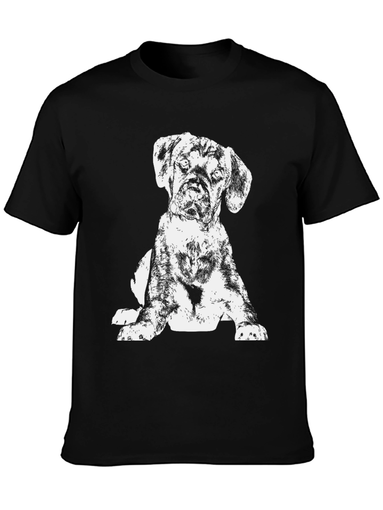 Dog Graphic Black T-Shirt