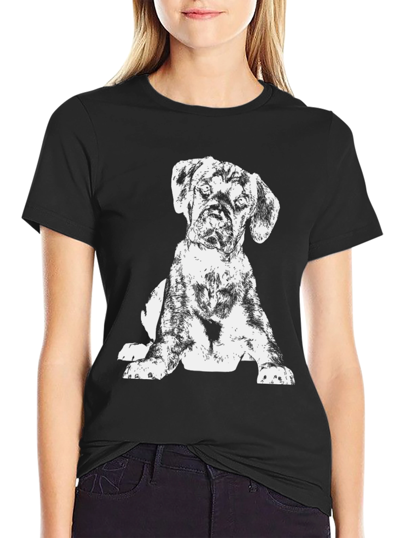 Dog Graphic Black T-Shirt