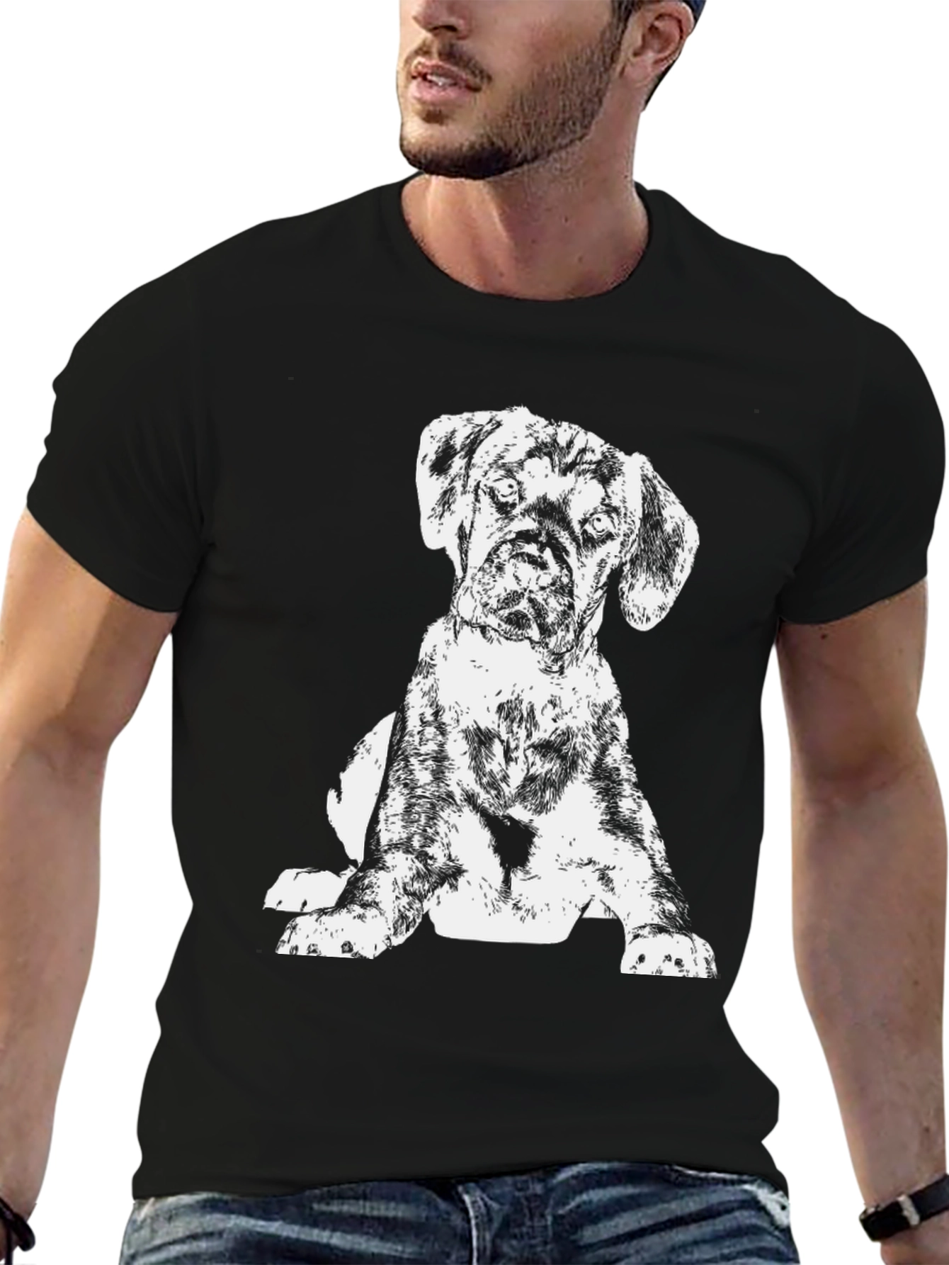 Dog Graphic Black T-Shirt