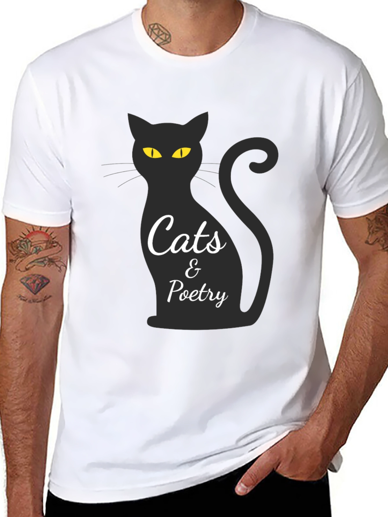 Cats & Poetry Graphic T-Shirt