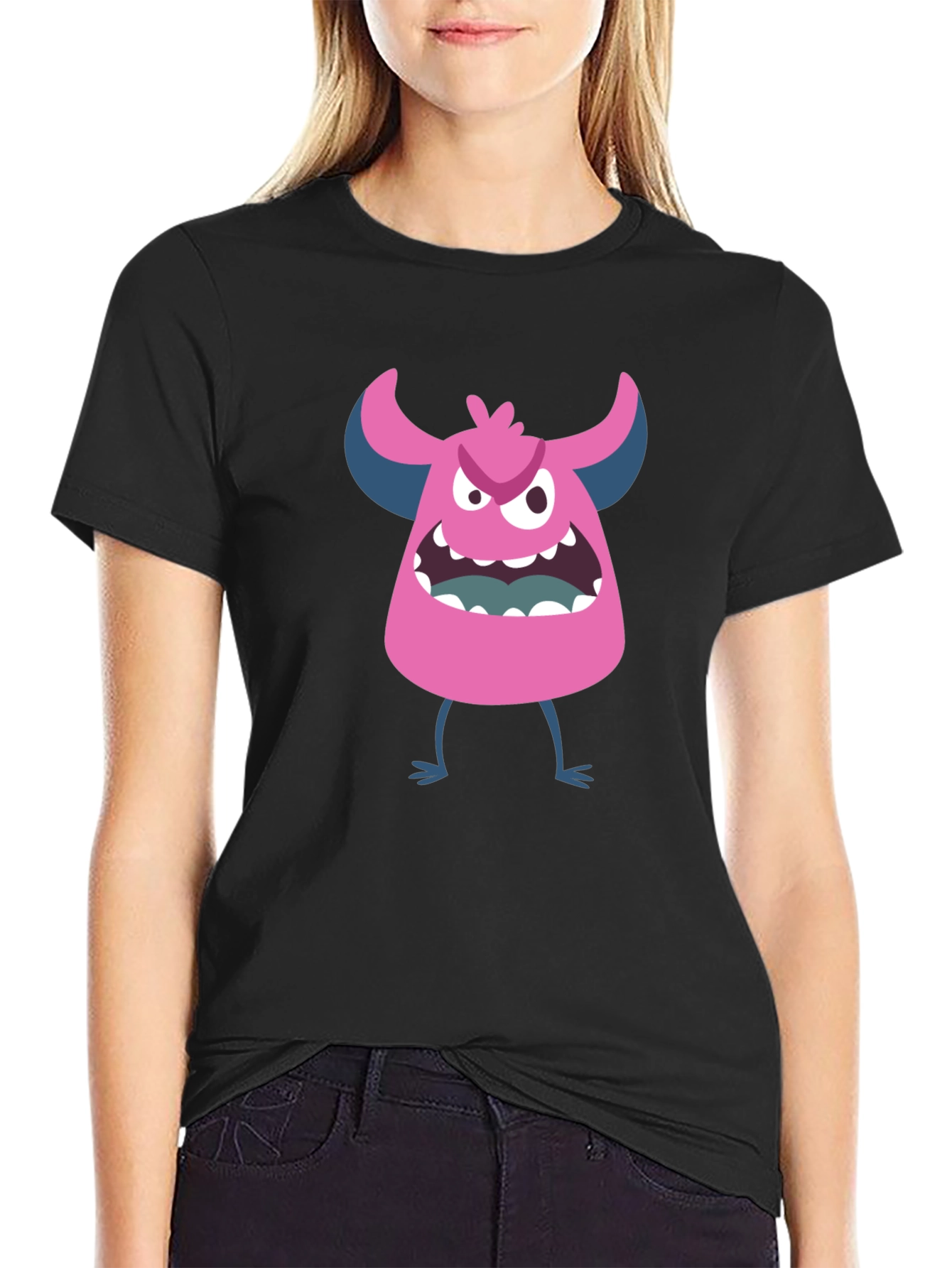 Monster Graphic T-Shirt - Black