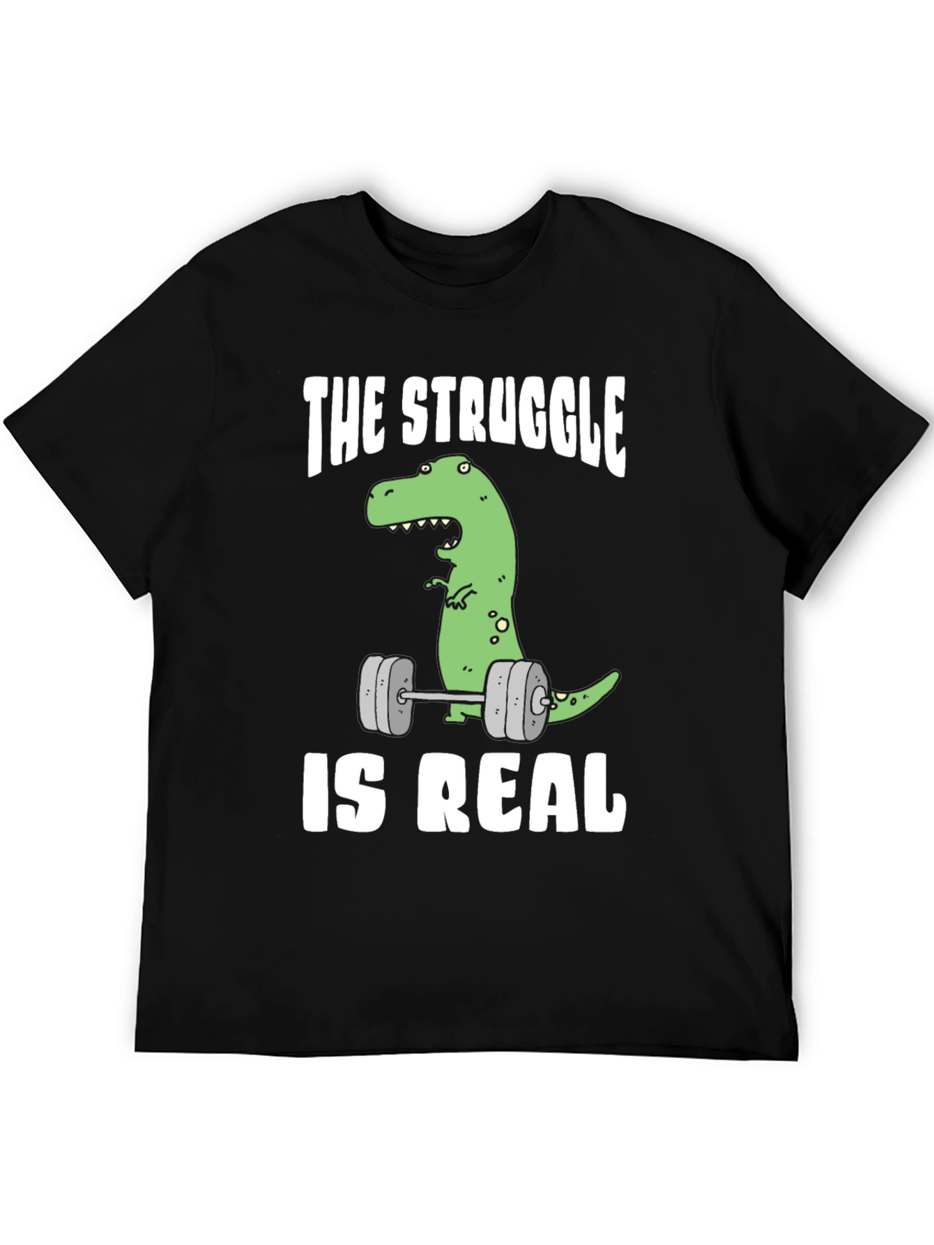 Dino Lifting Graphic Tee: The Struggle is Real!