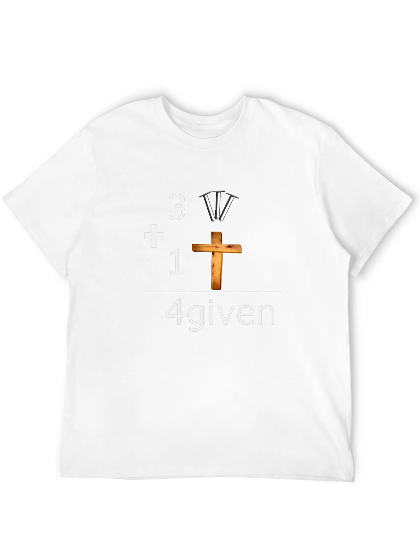 4given Christian T-Shirt - 3 Nails + 1 Cross