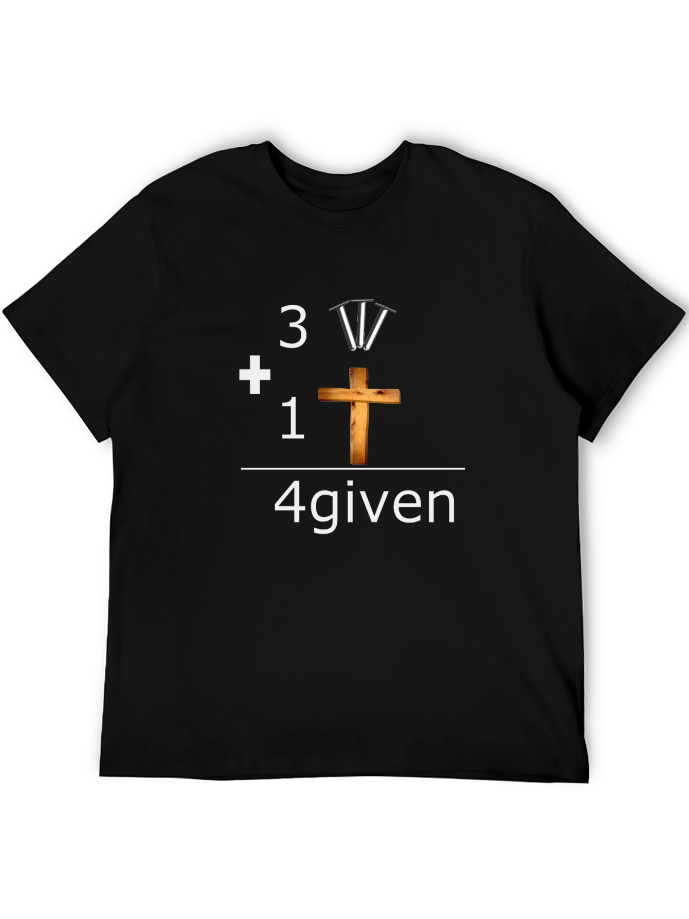 4given Christian T-Shirt - 3 Nails + 1 Cross