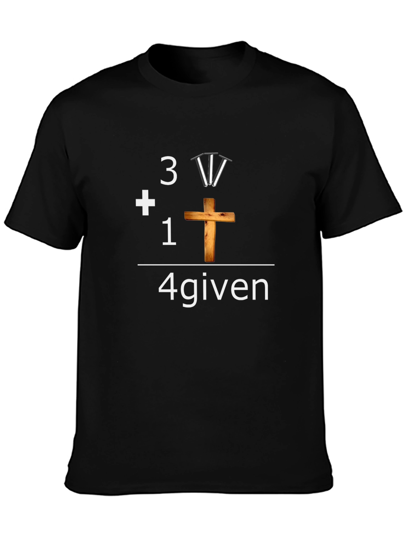4given Christian T-Shirt - 3 Nails + 1 Cross
