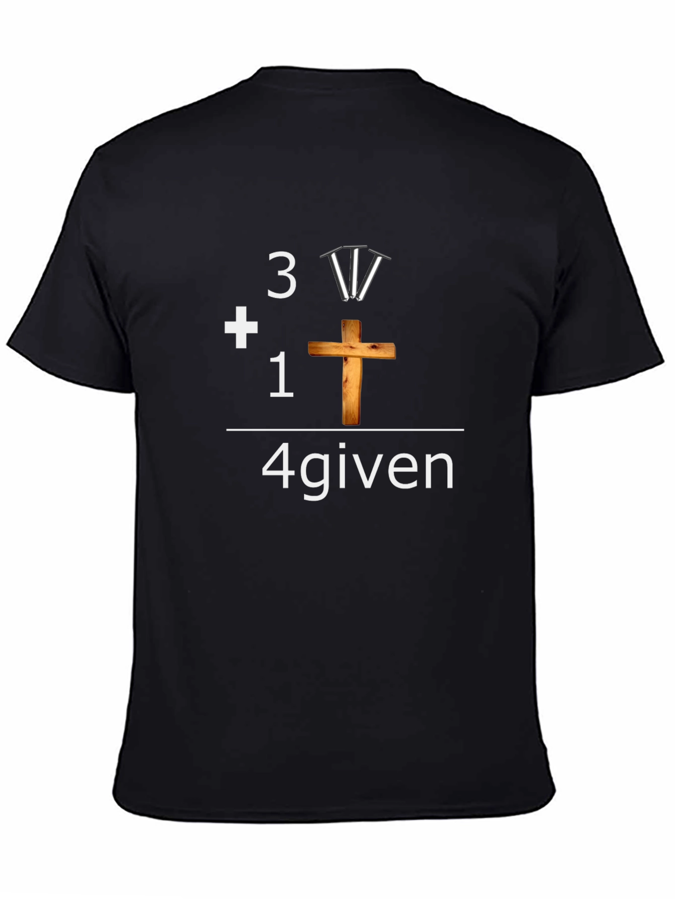 4given Christian T-Shirt - 3 Nails + 1 Cross