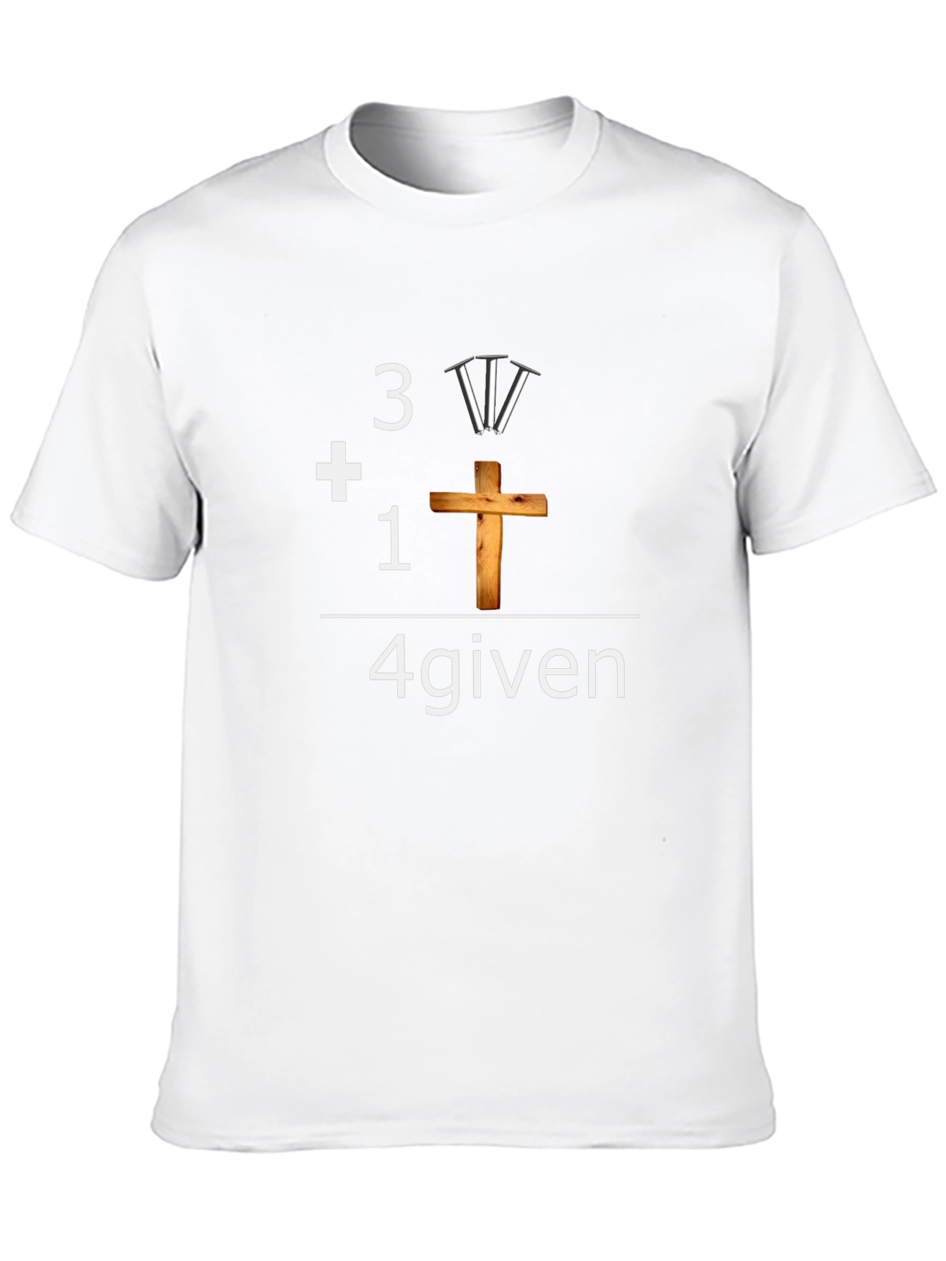 4given Christian T-Shirt - 3 Nails + 1 Cross