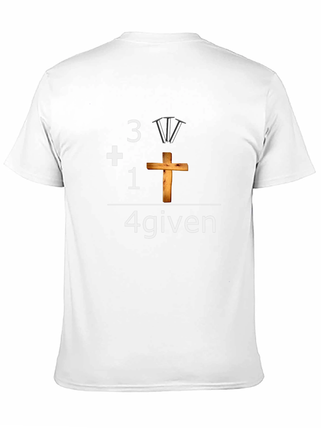 4given Christian T-Shirt - 3 Nails + 1 Cross