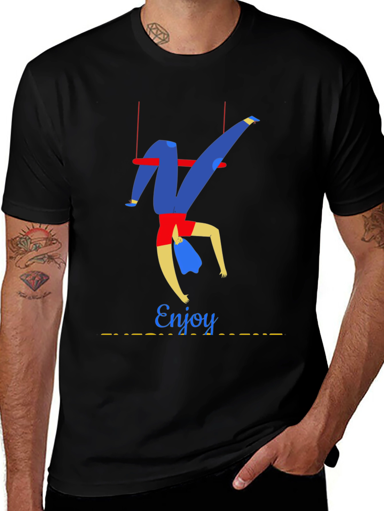 Enjoy Trapeze Artist Graphic T-Shirt