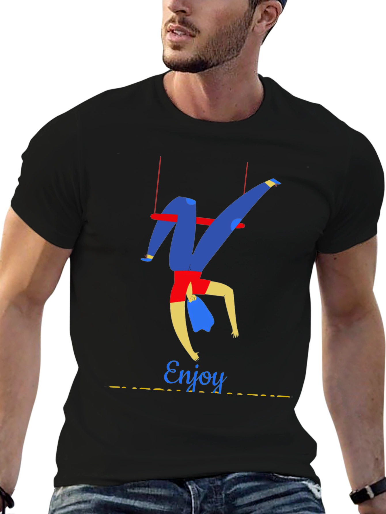Enjoy Trapeze Artist Graphic T-Shirt