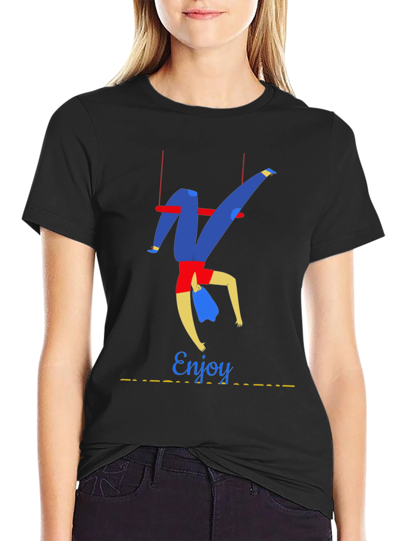 Enjoy Trapeze Artist Graphic T-Shirt