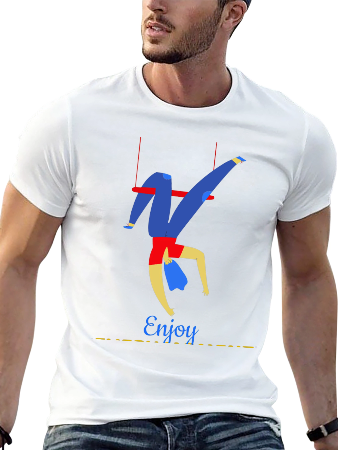 Enjoy Trapeze Artist Graphic T-Shirt