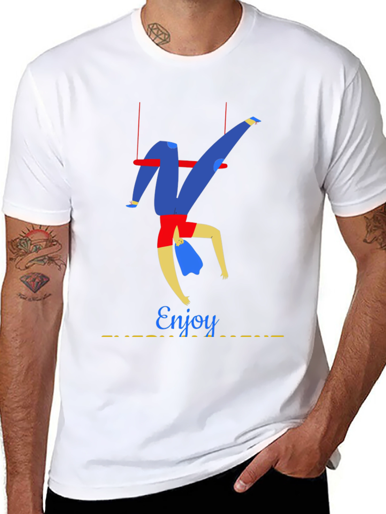 Enjoy Trapeze Artist Graphic T-Shirt